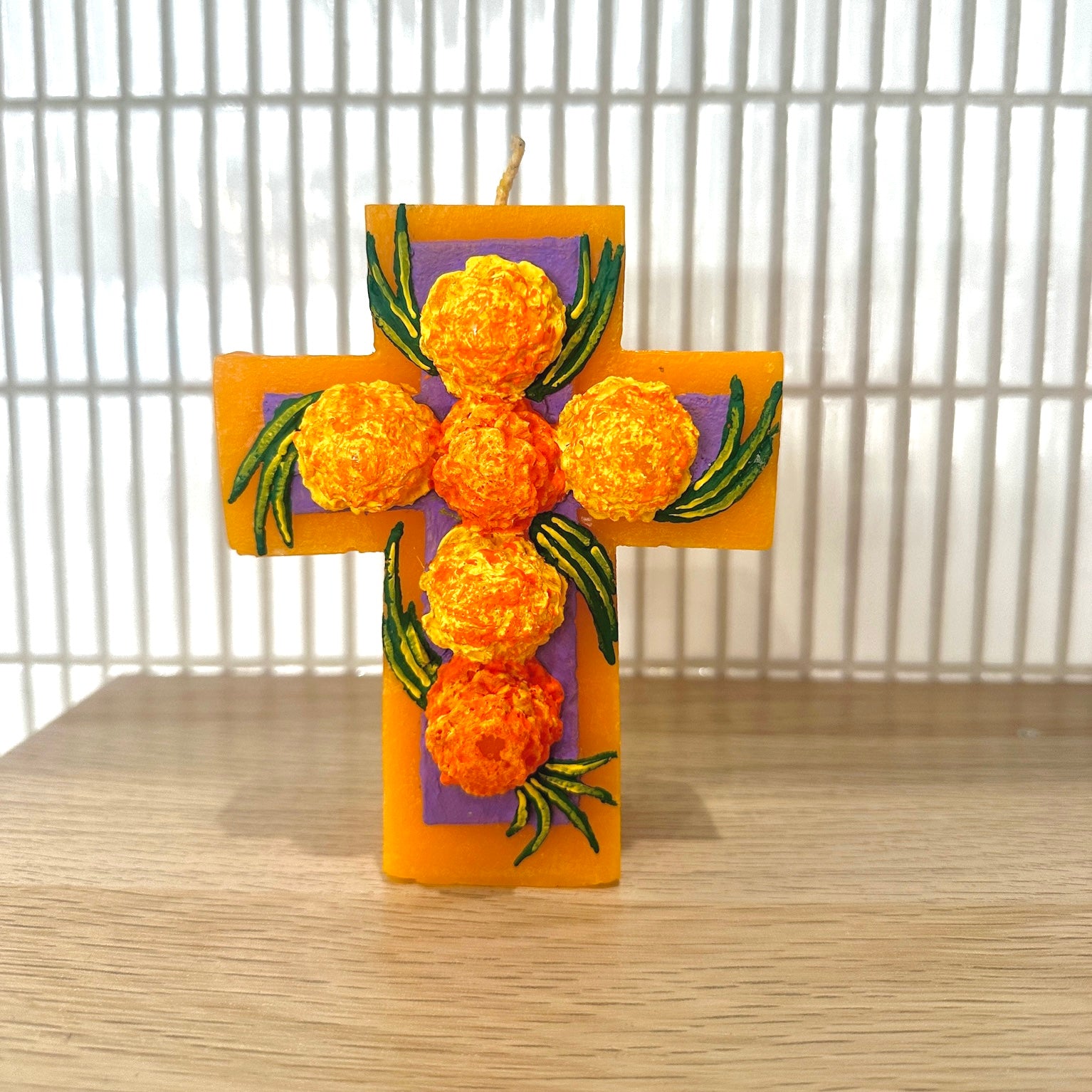 Cempasuchil Cross Scented Candle