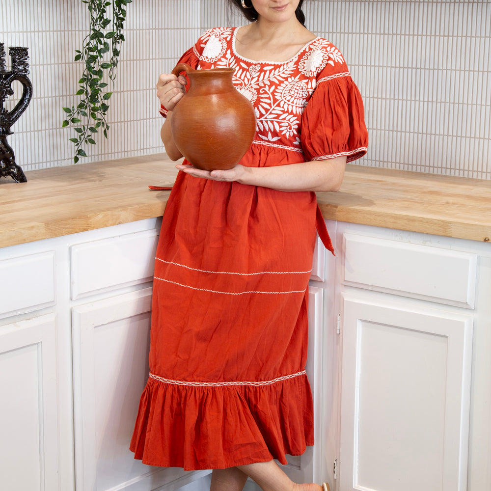 Carranza Short Sleeve Embroidered Dress
