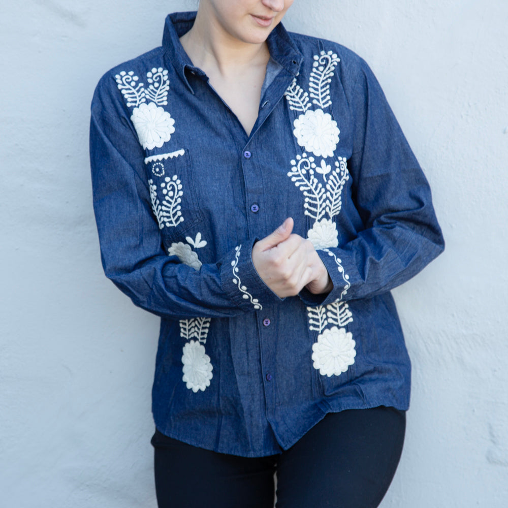 Carranza Button Up Denim Shirt | Lolo Mercadito