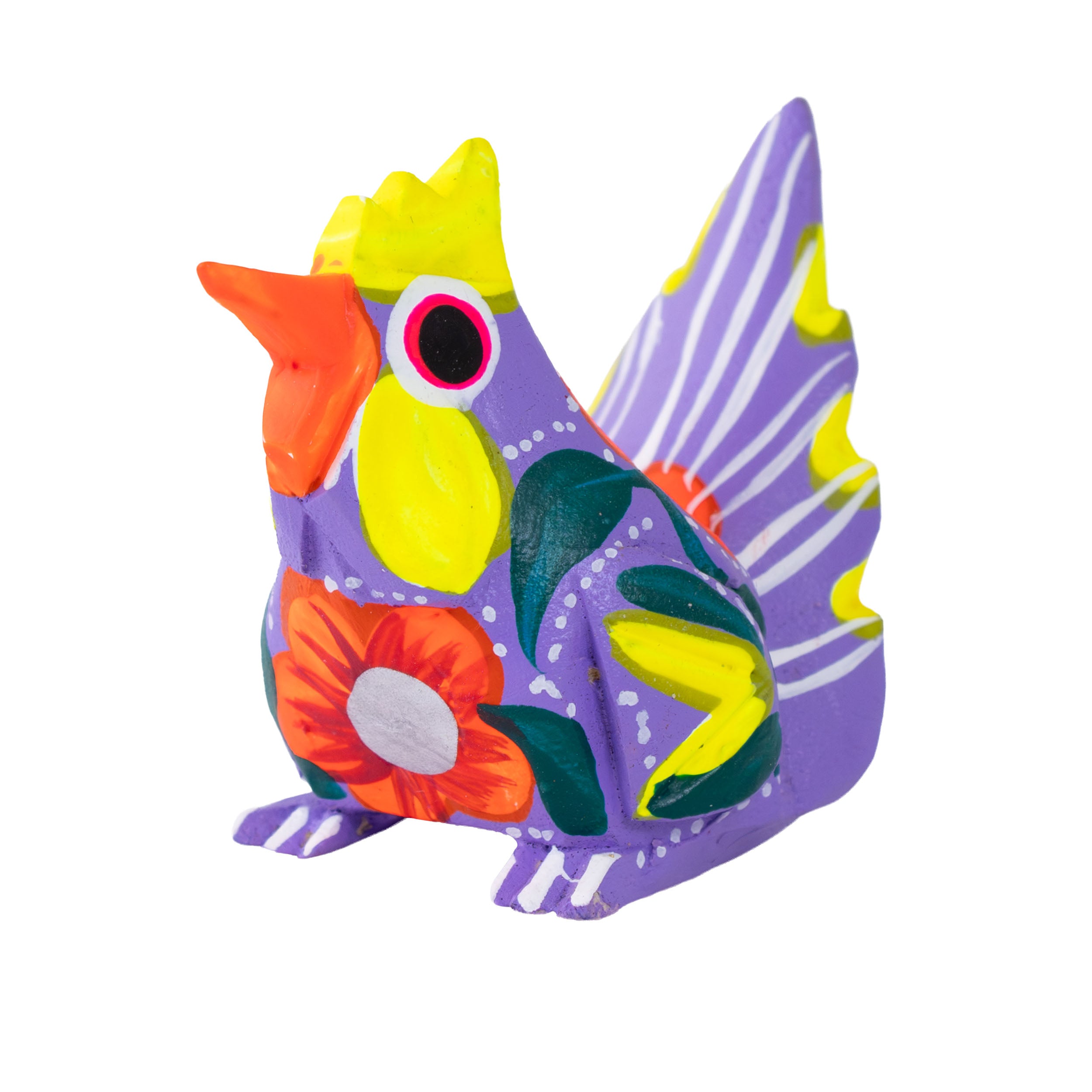 Hand Painted Chicken Wooden Figurine