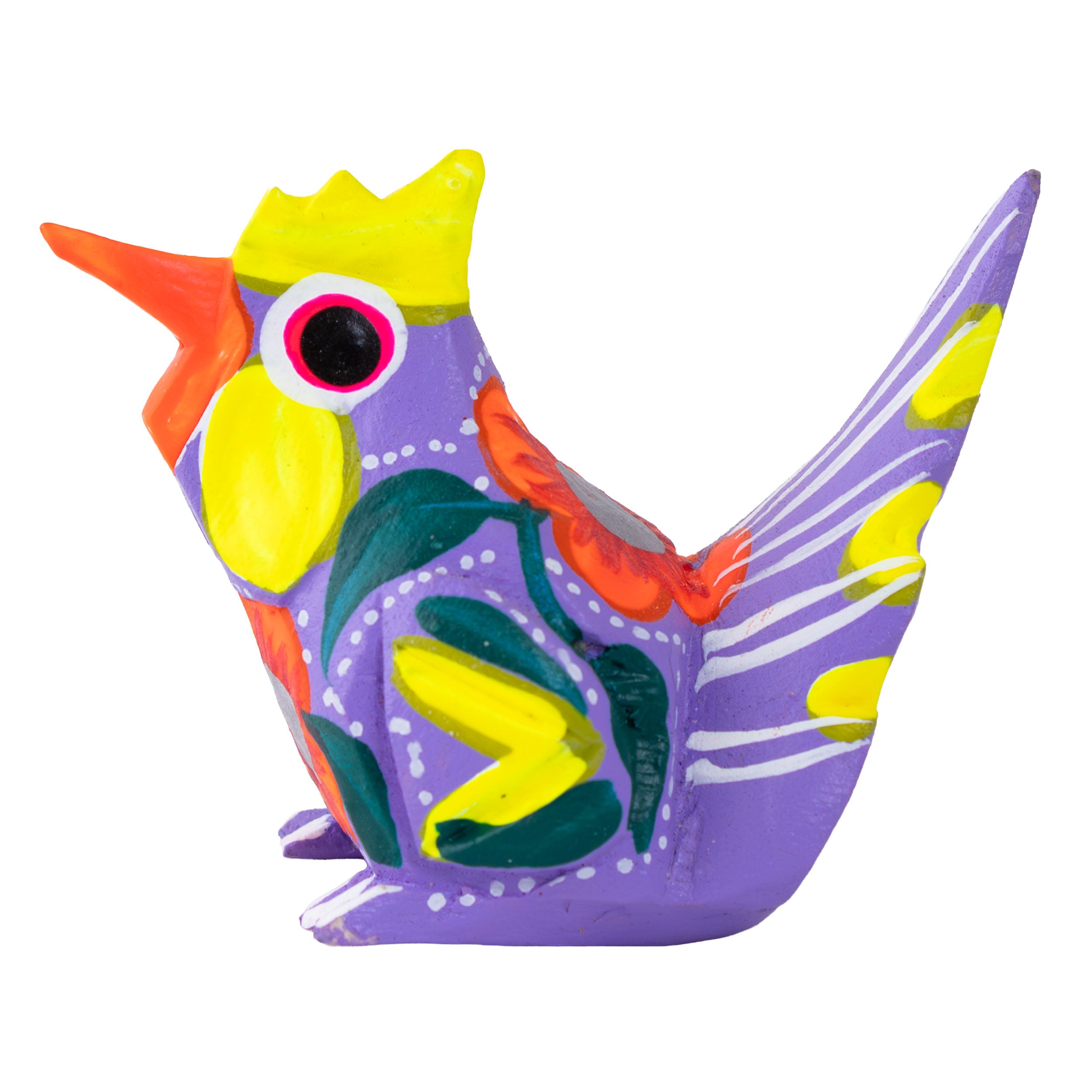 Hand Painted Chicken Wooden Figurine