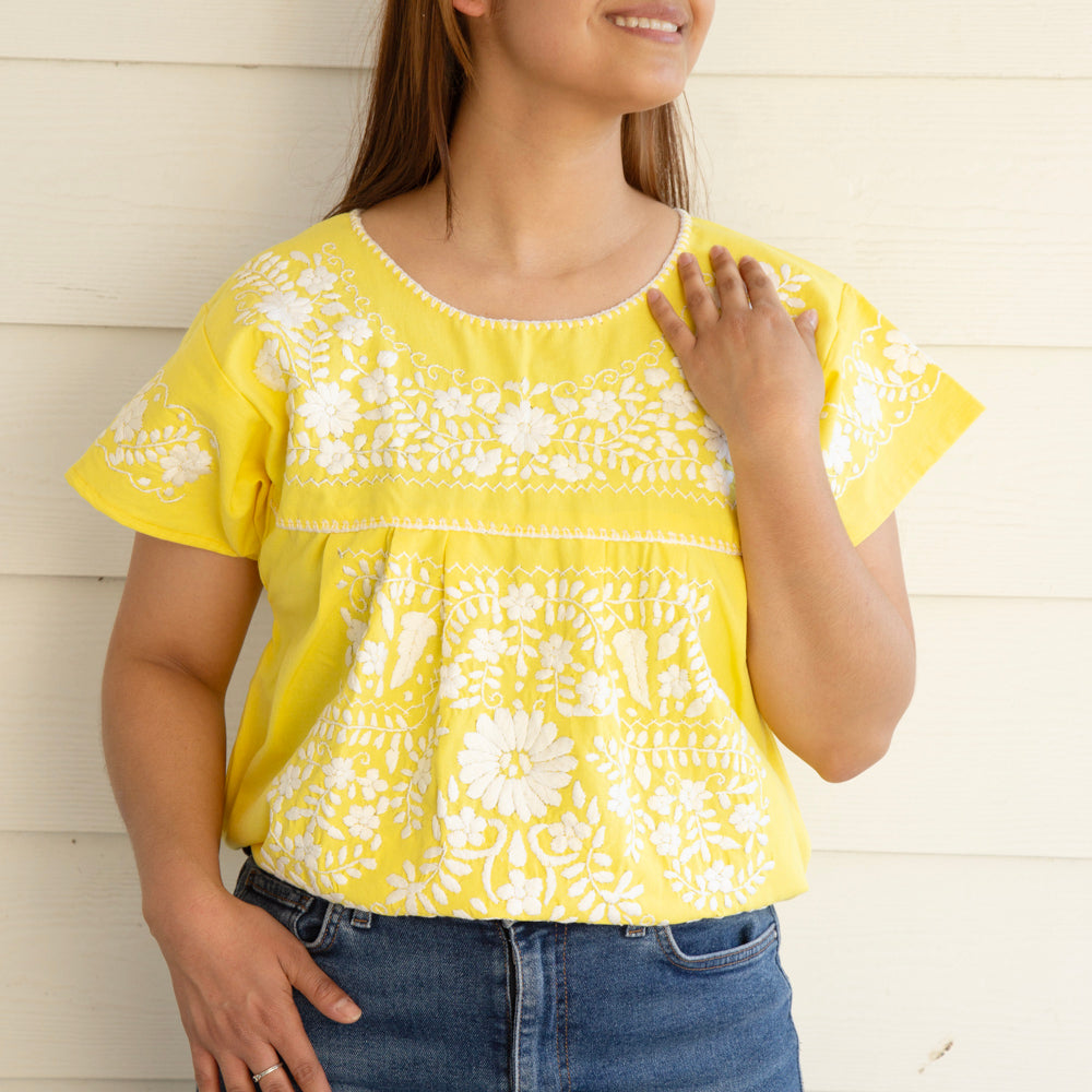 Chilac Embroidered Mexican Blouse