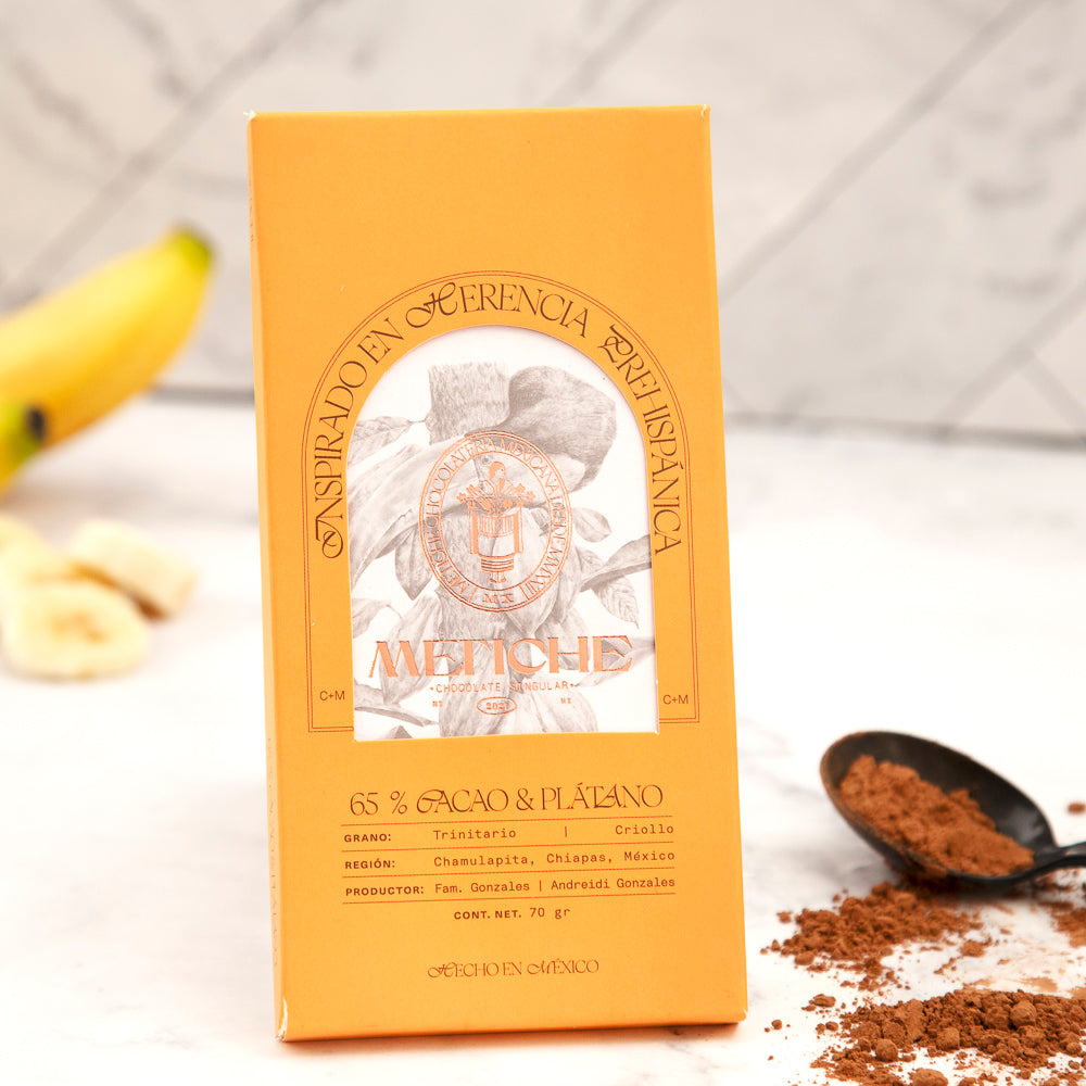 Dark Mexican Chocolate Bar, 65% Cacao & Banana
