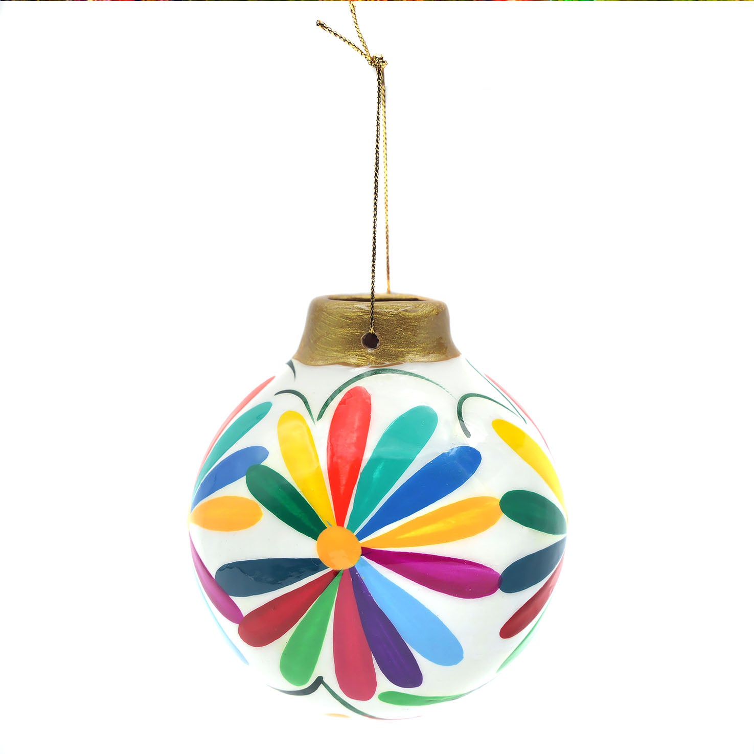 Multicolor Flower Clay Christmass Ornament