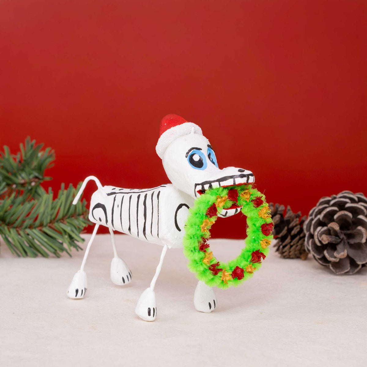 Clay Xoloitzcuintle Christmas Day of the Dead Dog