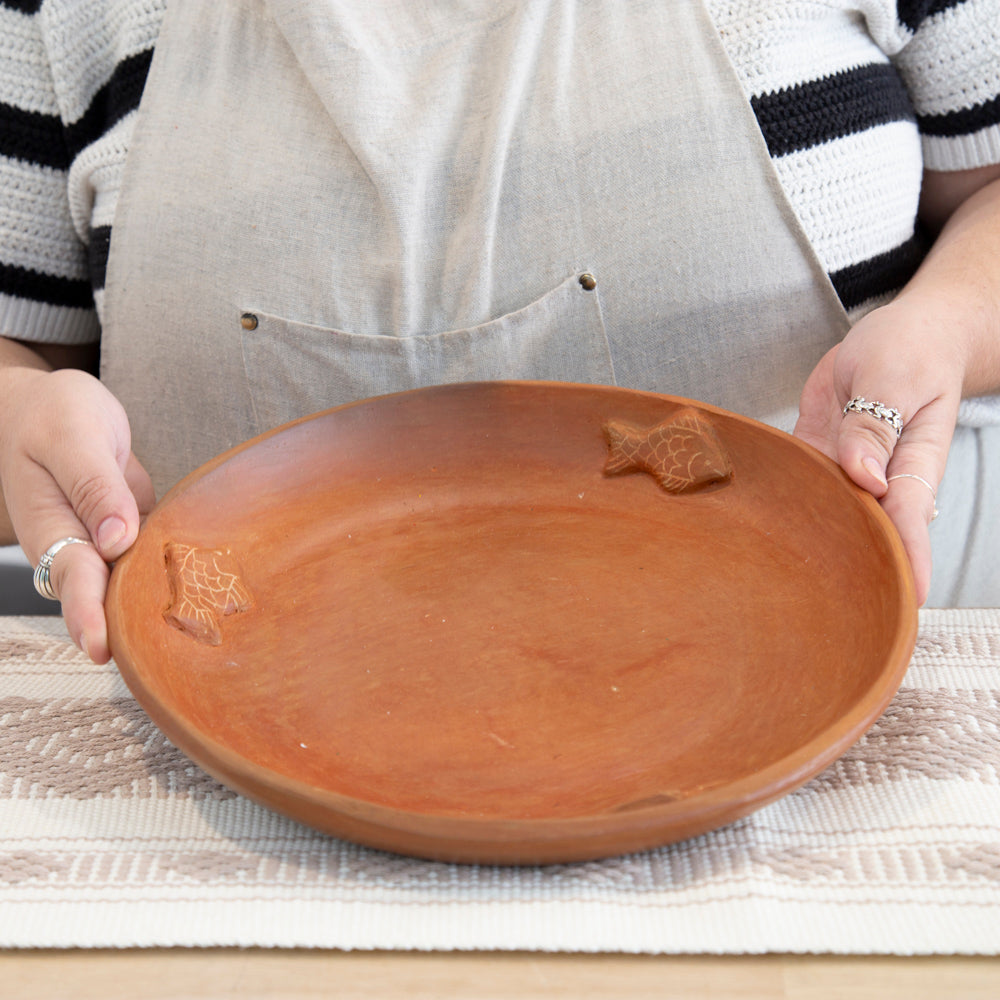 Santa Cruz Fish Clay Dinner Plate