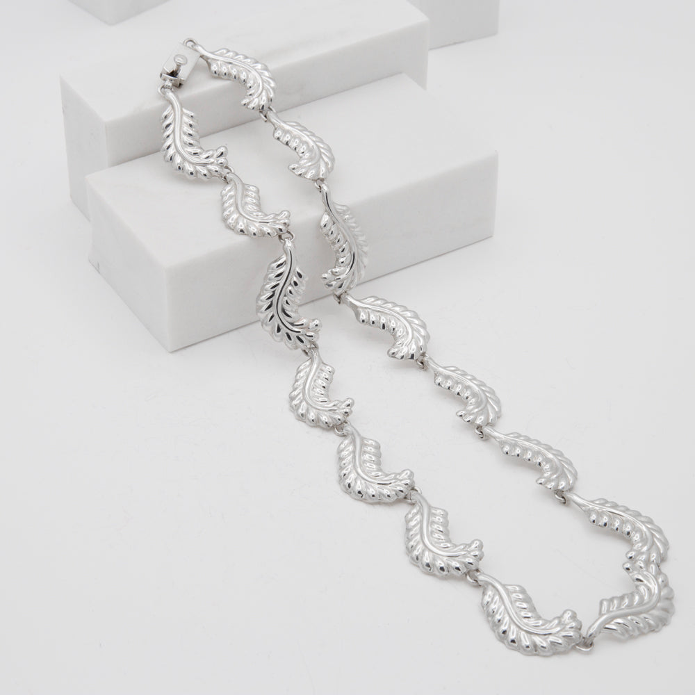 Sterling Silver Dancing Leaves Necklace