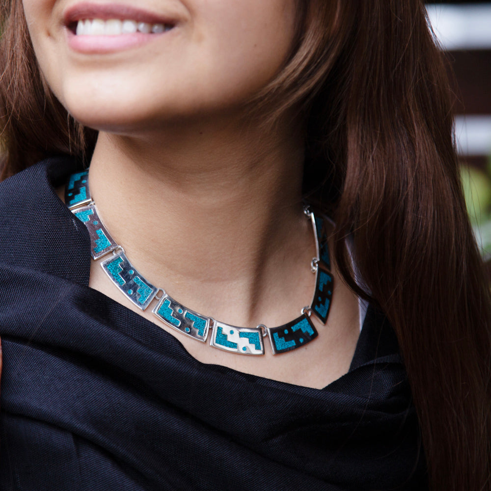 Sterling Silver Taxco's Stairs Necklace