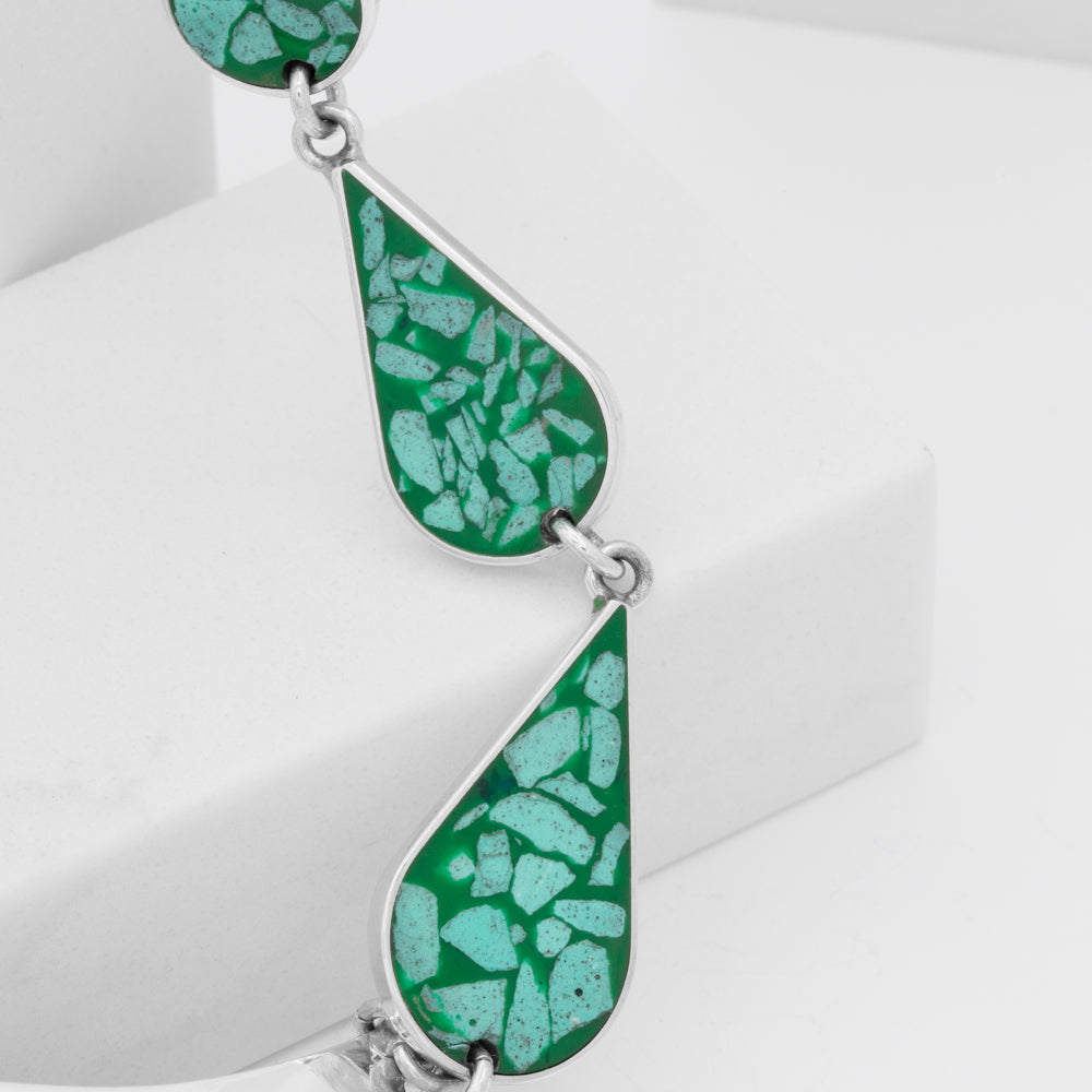 Sterling Silver Malachite Whispers Necklace