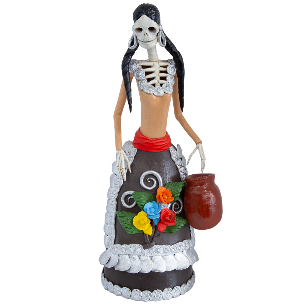 Adelita Catrina Clay Sculpture