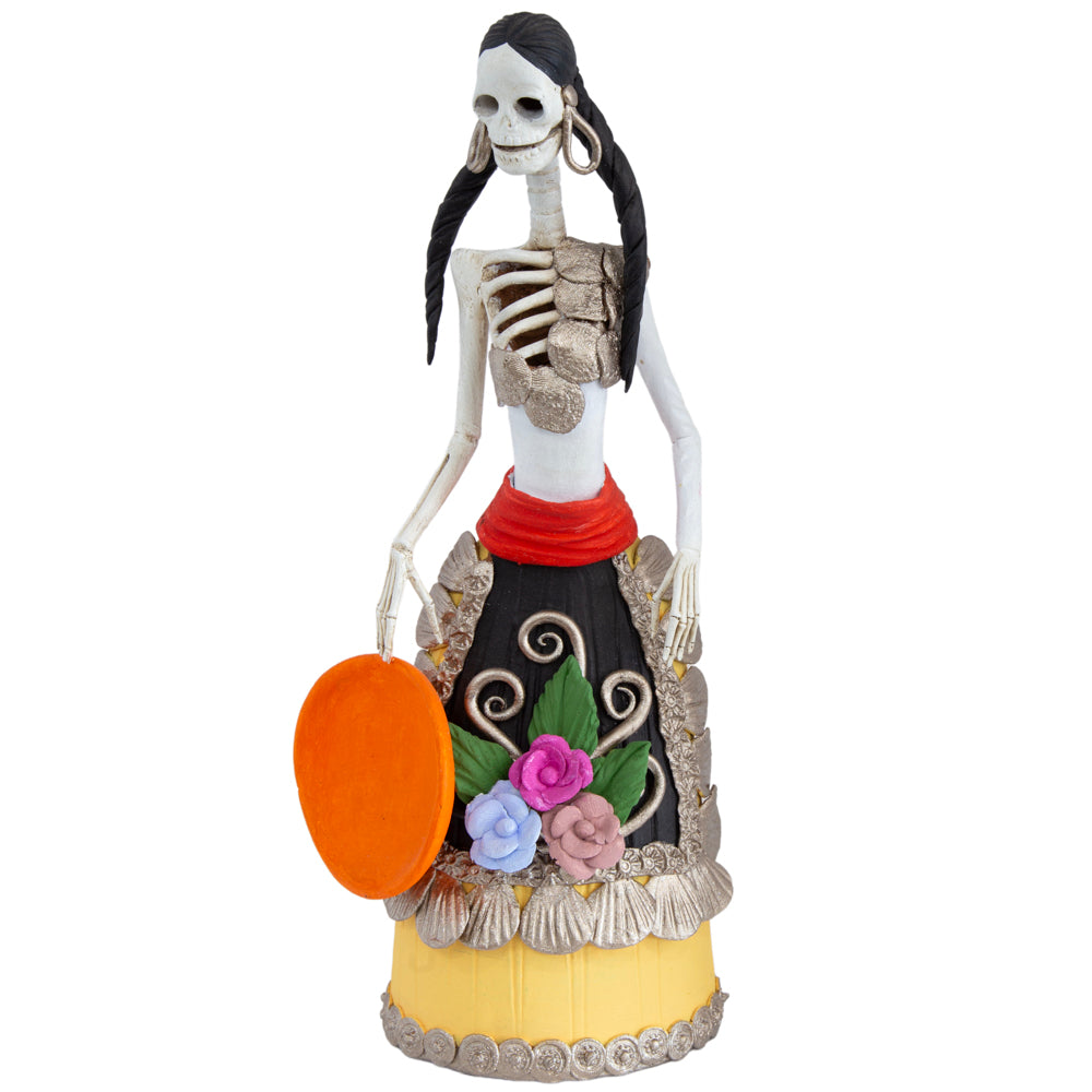 Adelita Catrina Clay Sculpture