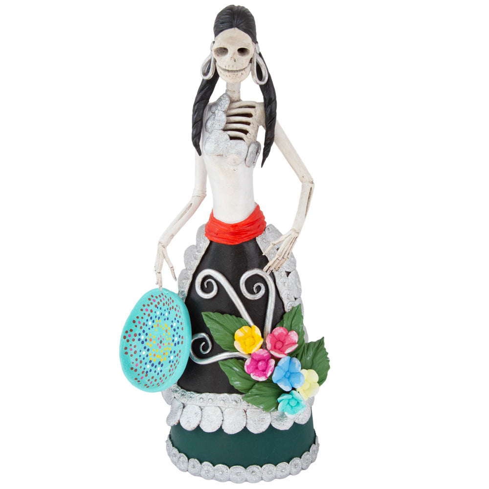 Adelita Catrina Clay Sculpture
