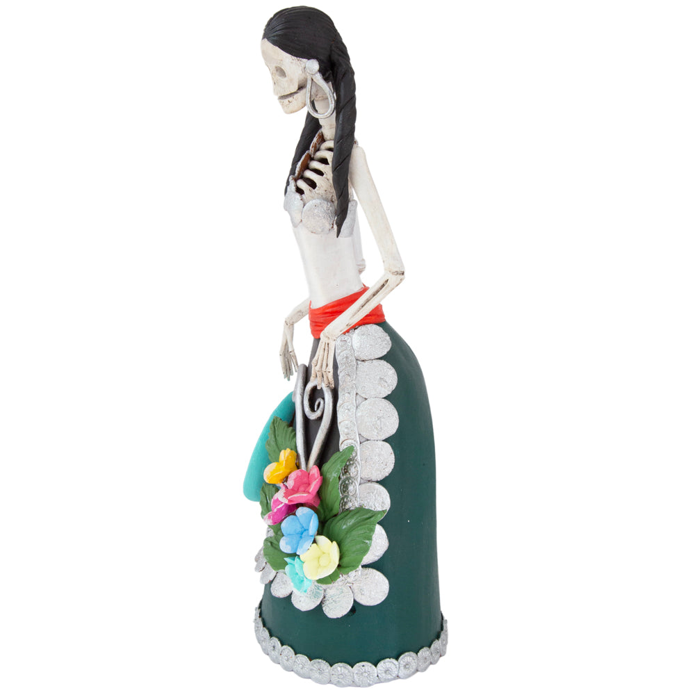 Adelita Catrina Clay Sculpture