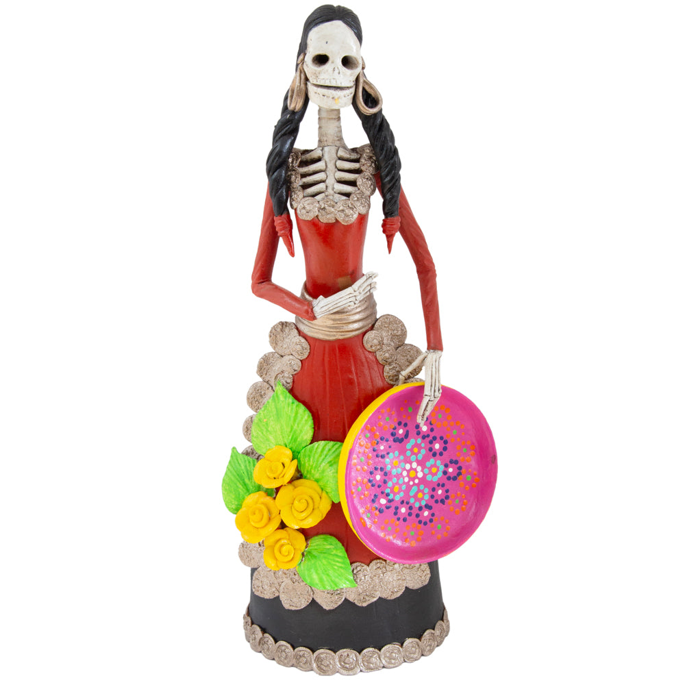 Adelita Catrina Clay Sculpture