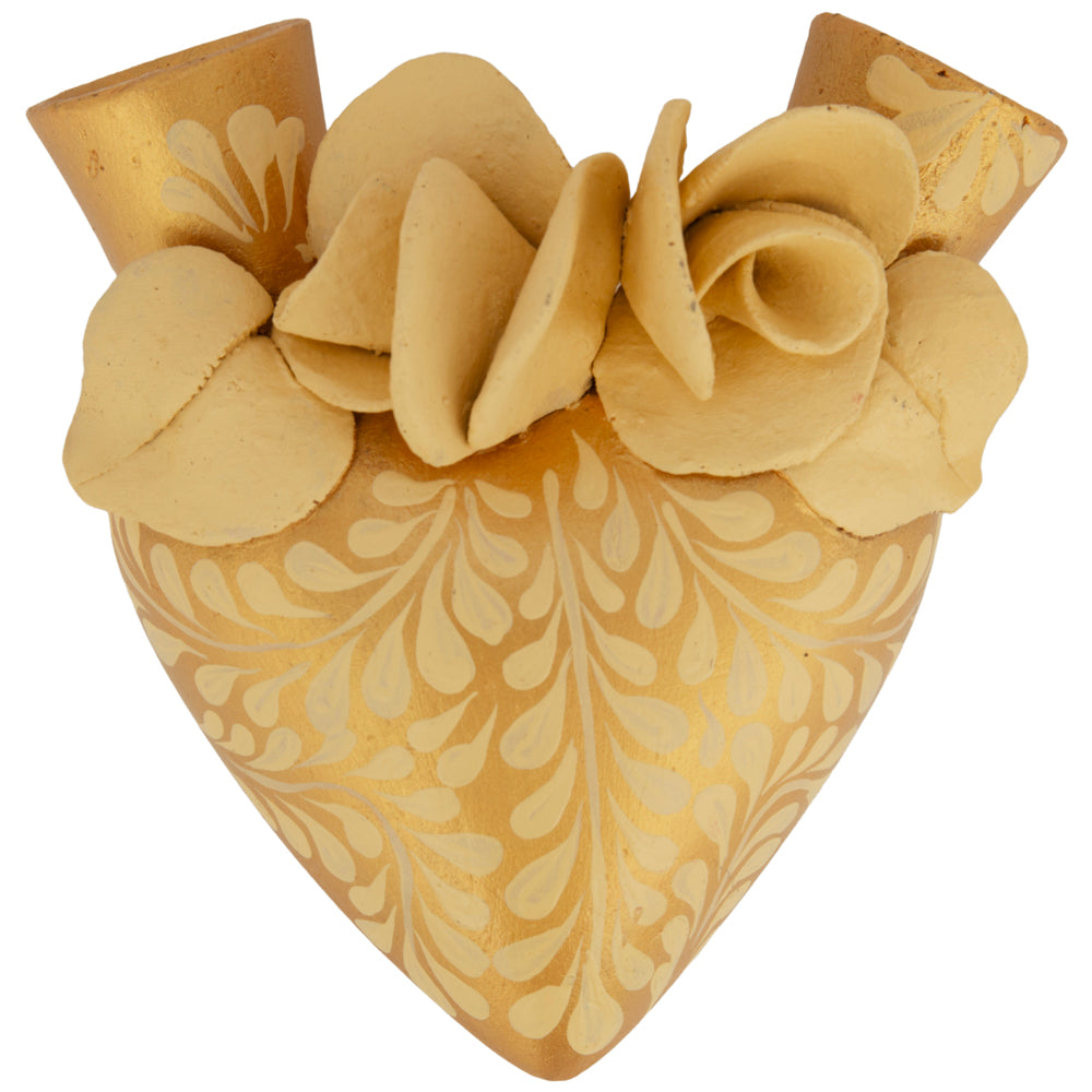 La Flor - Mexican Hand-Painted Hearts