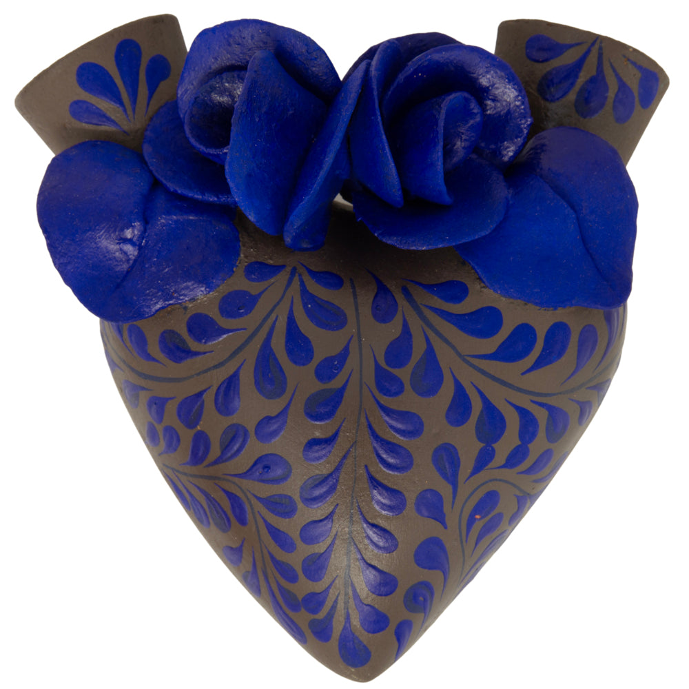 La Flor - Mexican Hand-Painted Hearts