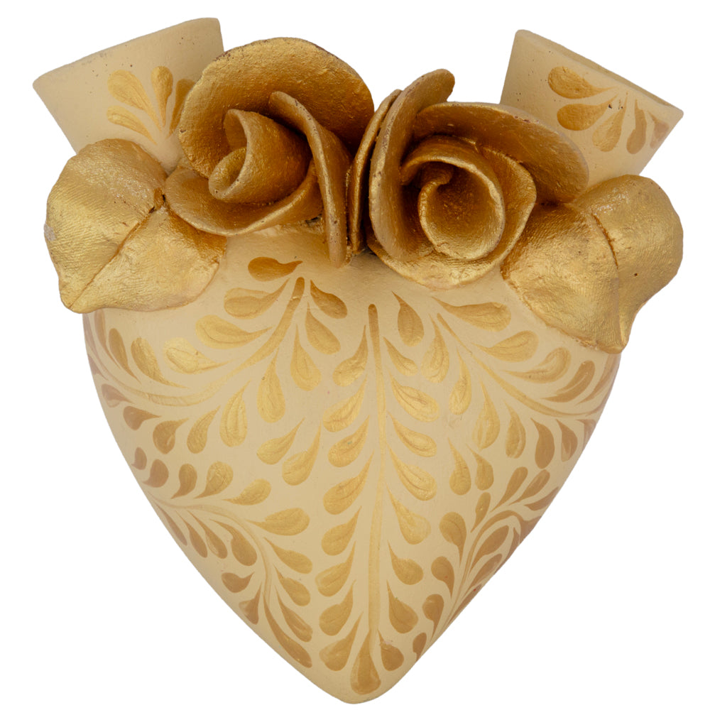 La Flor - Mexican Hand-Painted Hearts