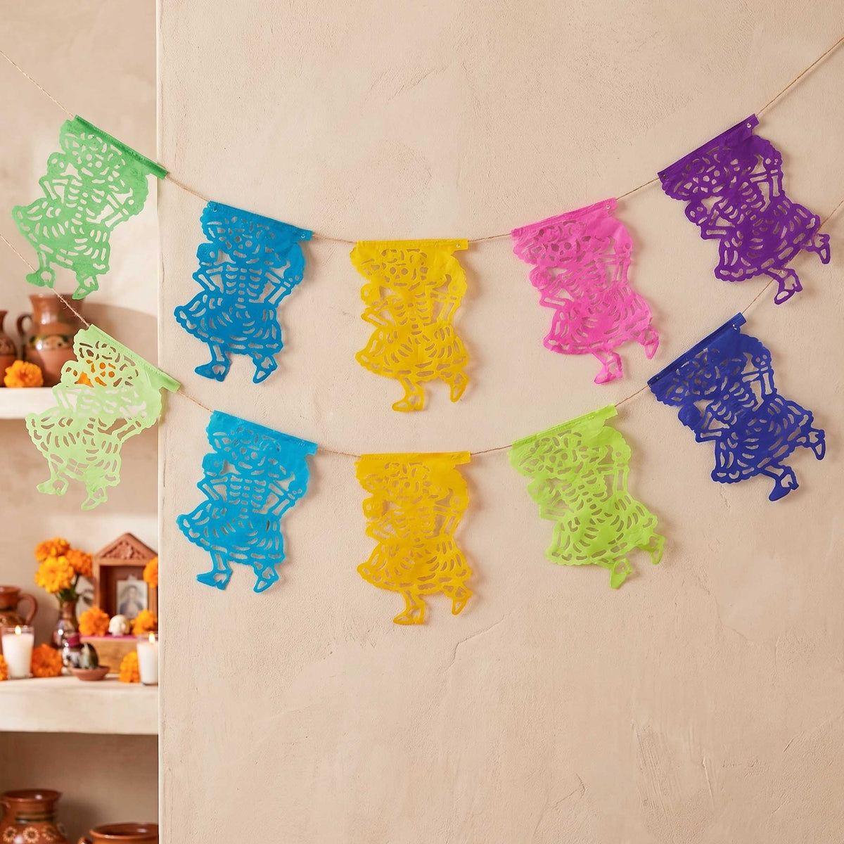 Dancing Catrina Papel Picado Banner