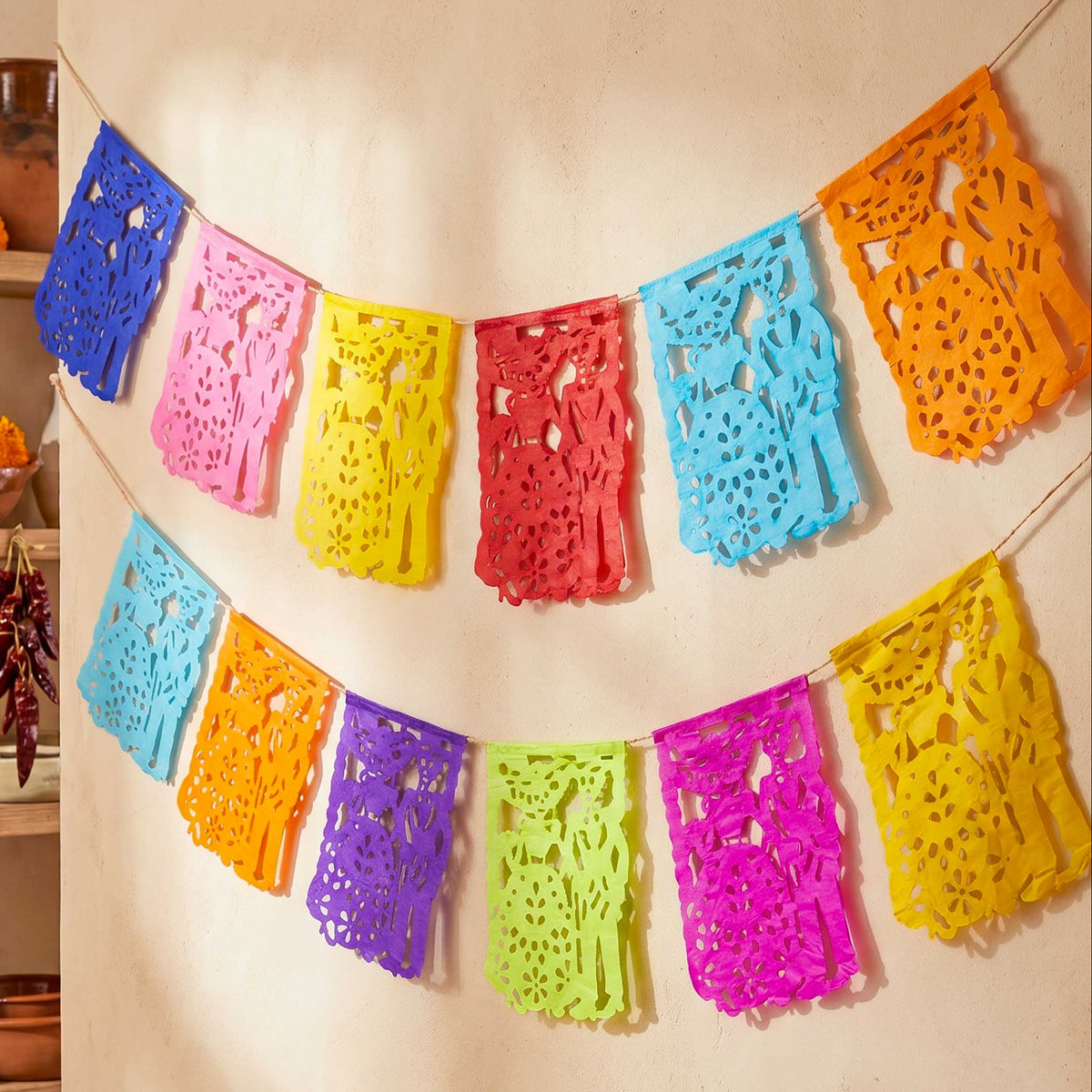 La Catrina and El Catrin Papel Picado Banner