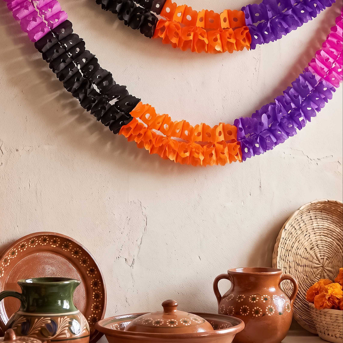 Día de Muertos Circular Accordion Garland