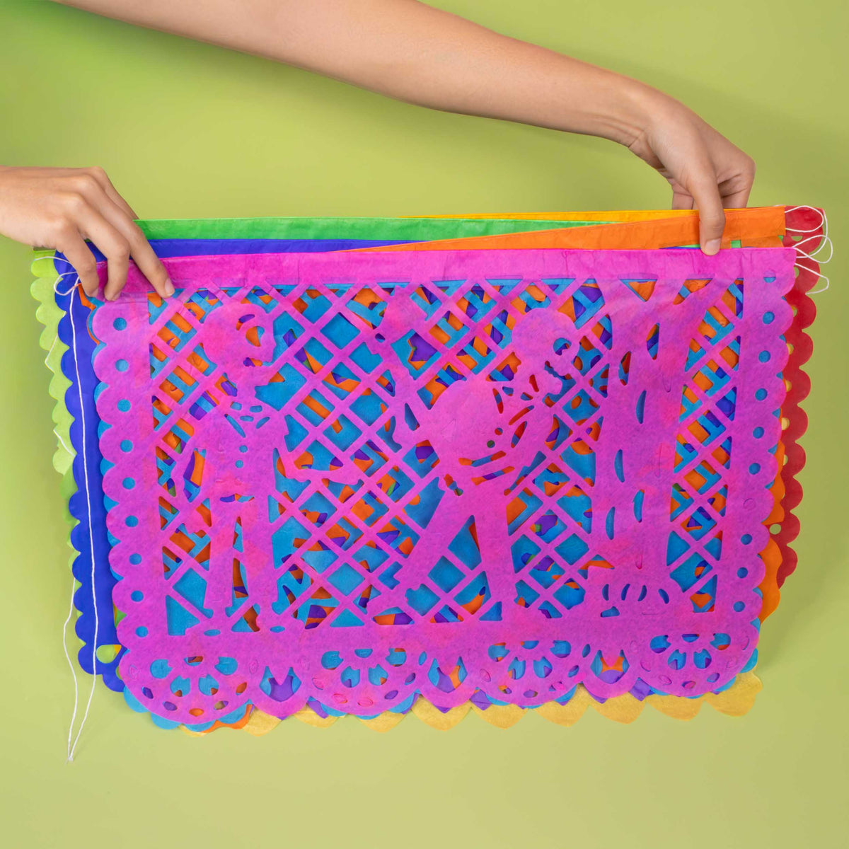 Day of the Dead Symbols and Icons Papel Picado Banner