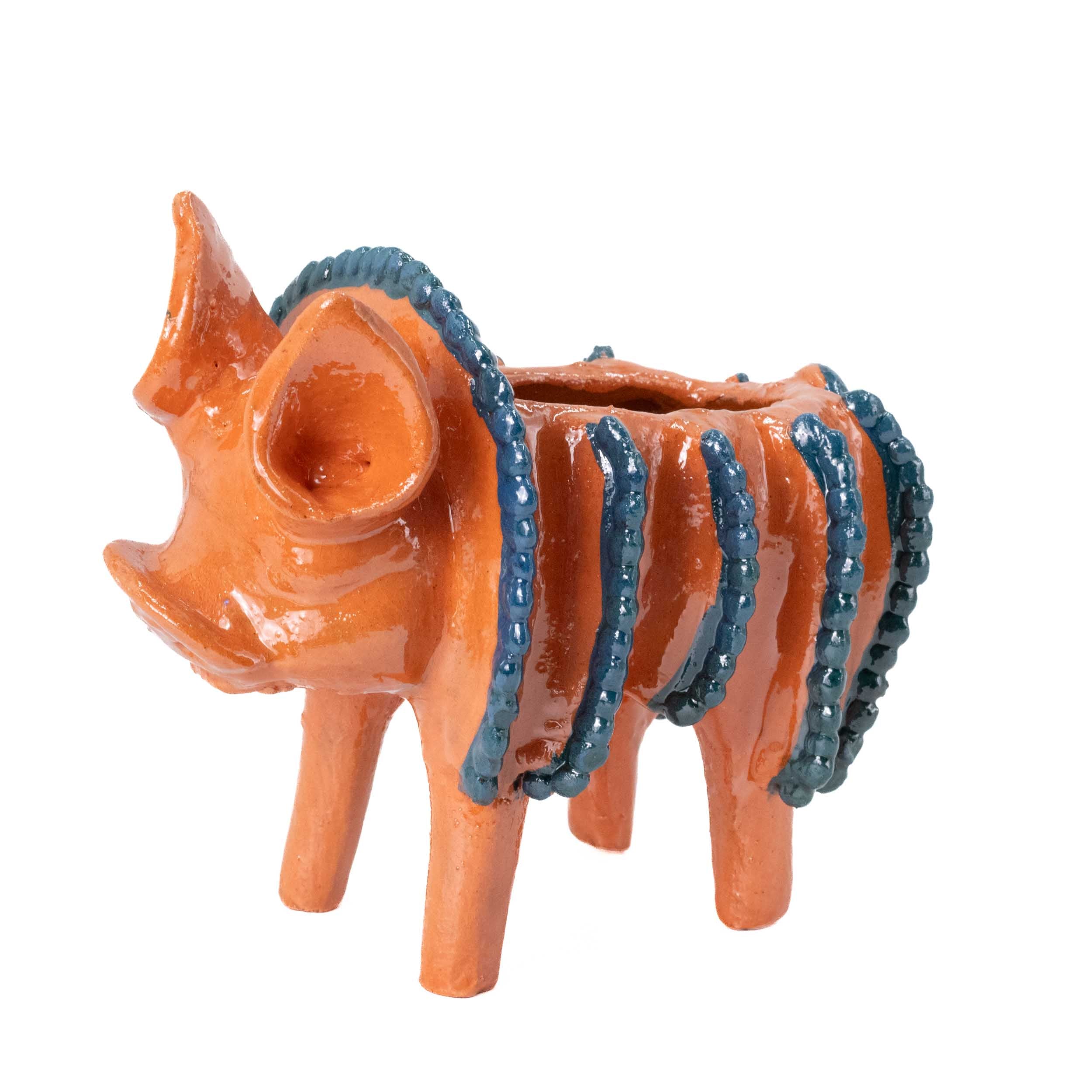 Cochinito Piñalado Decorative Bowl Sculpture