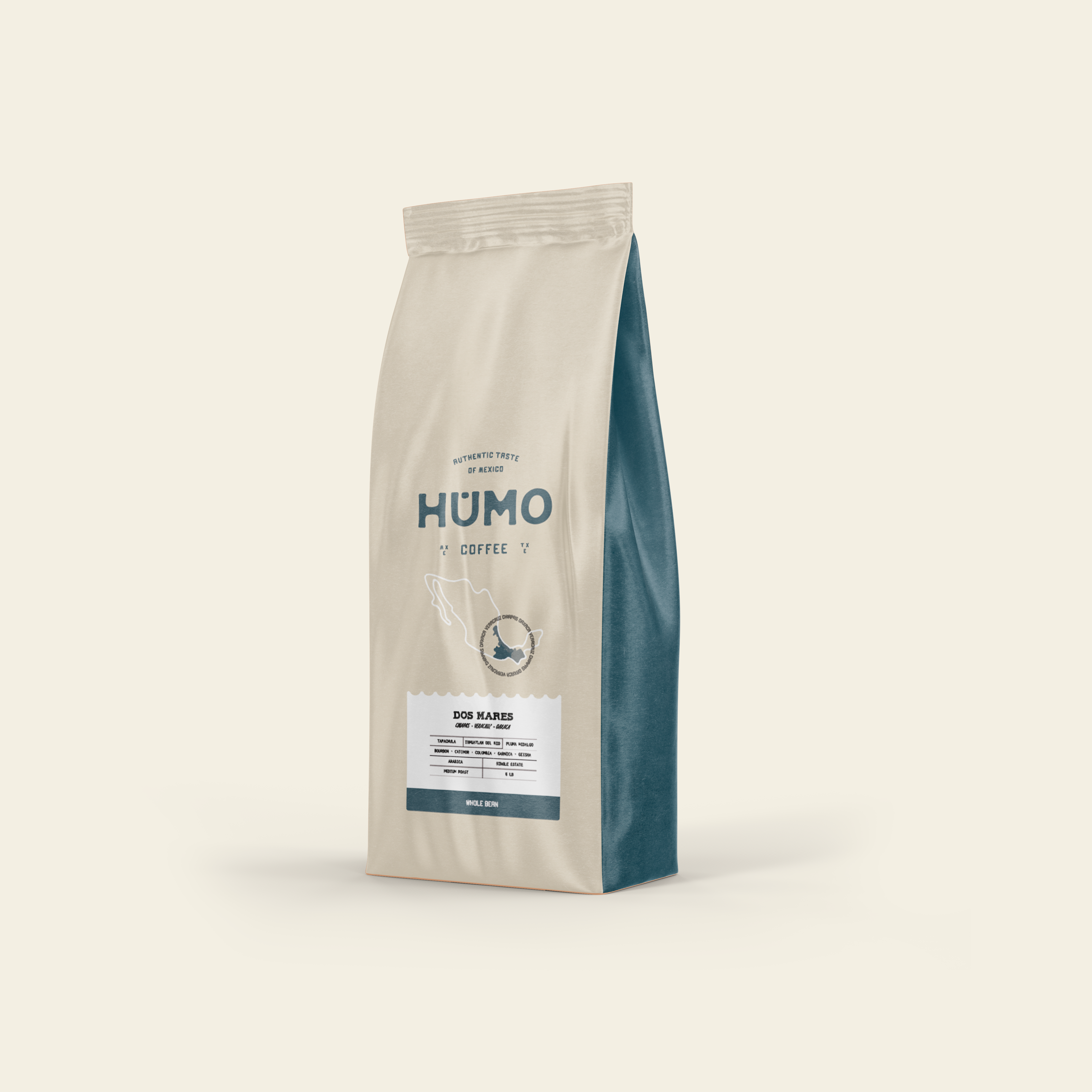 Humo Coffee: Dos Mares Medium Roast Whole Bean