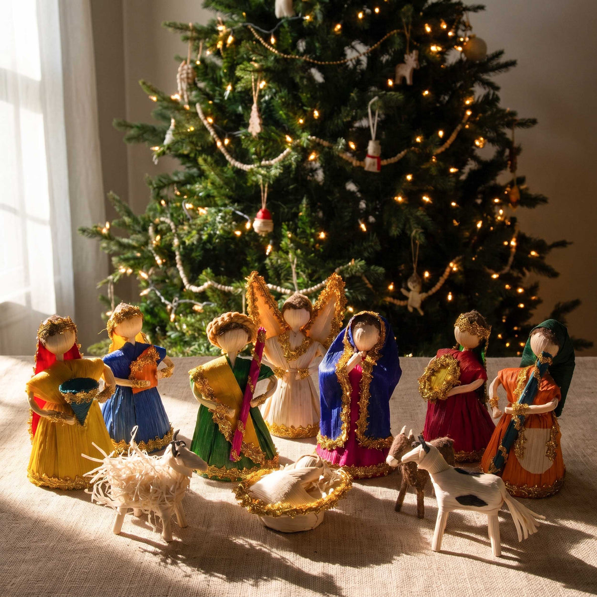 Cornhusk Nativity Scene (11pcs)
