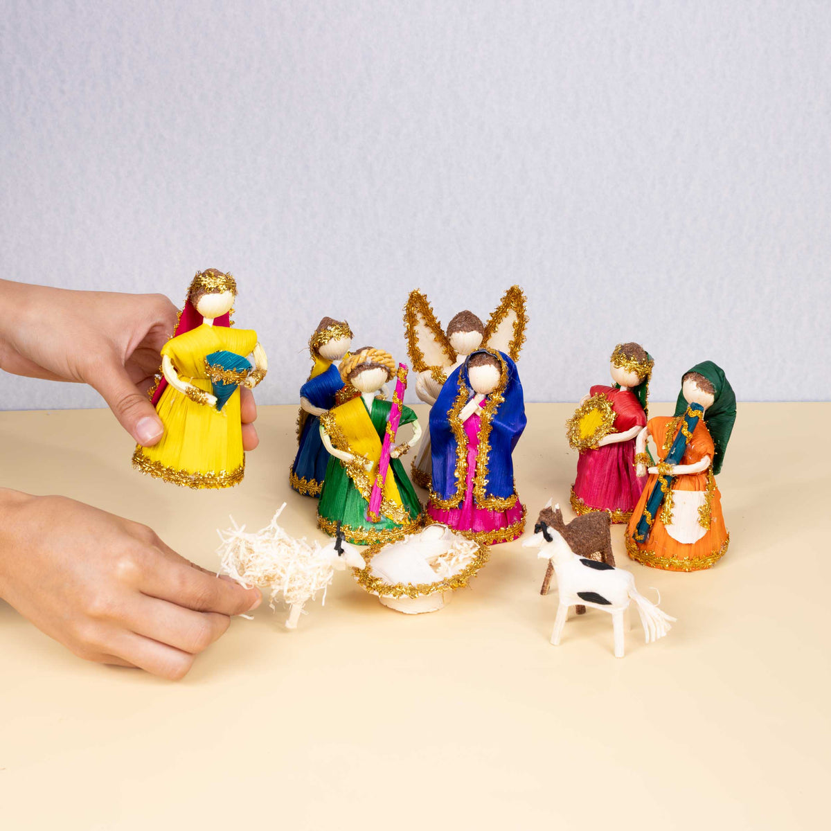 Cornhusk Nativity Scene (11pcs)