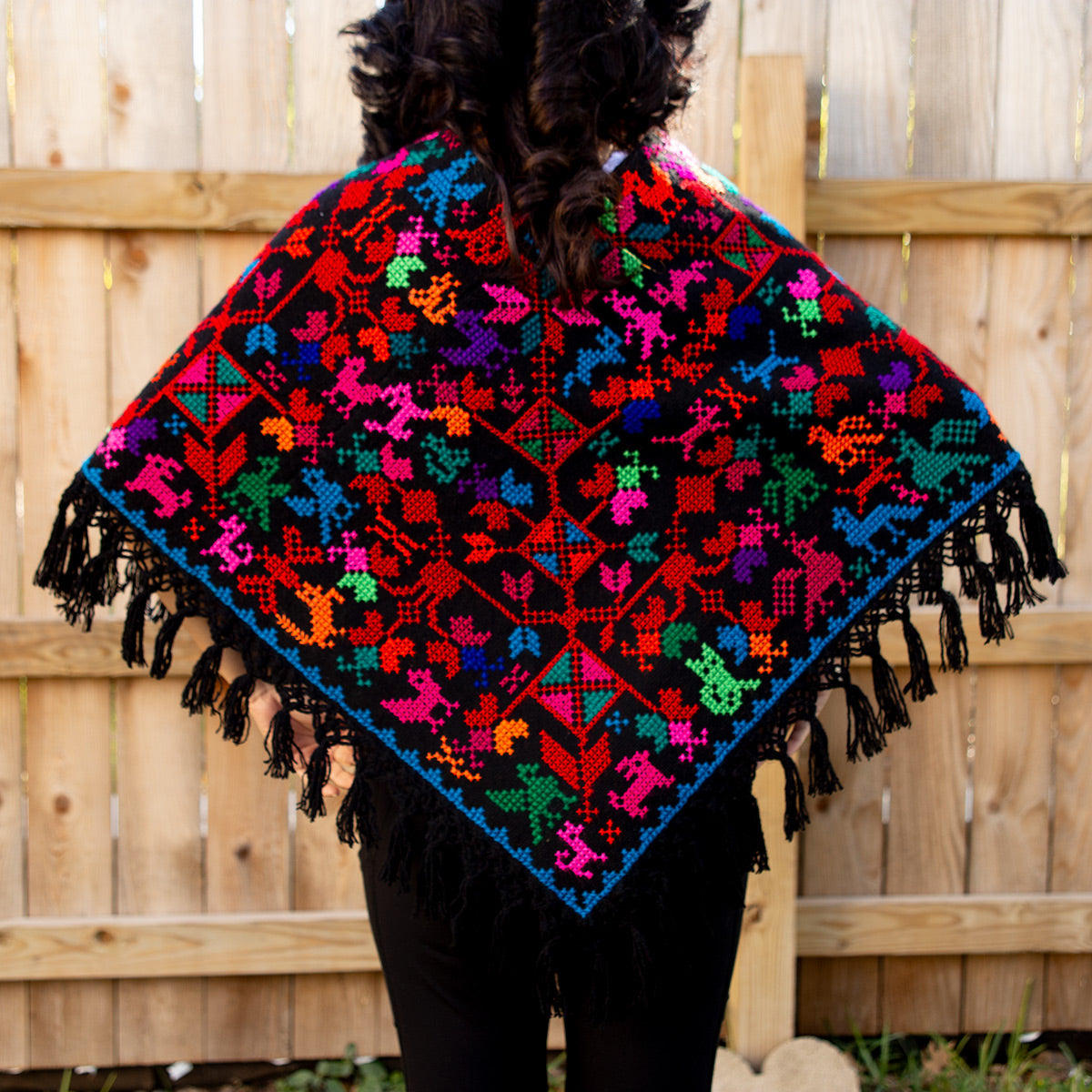 Tanamacoyan Quexquemitl, Poncho, with Tassels