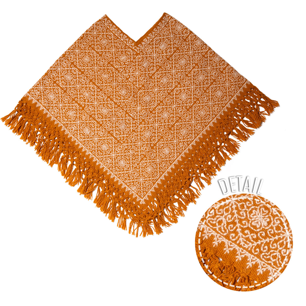 Tanamacoyan Quexquemitl, Poncho, with Tassels