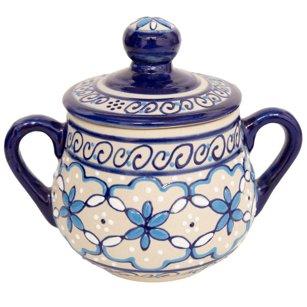 Coyoacán Hand-Painted Ceramic Krater Sugar Bowl
