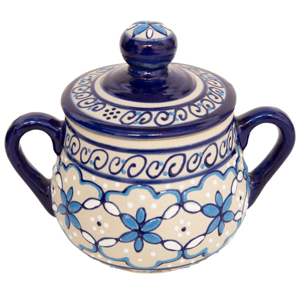 Coyoacán Hand-Painted Ceramic Krater Sugar Bowl