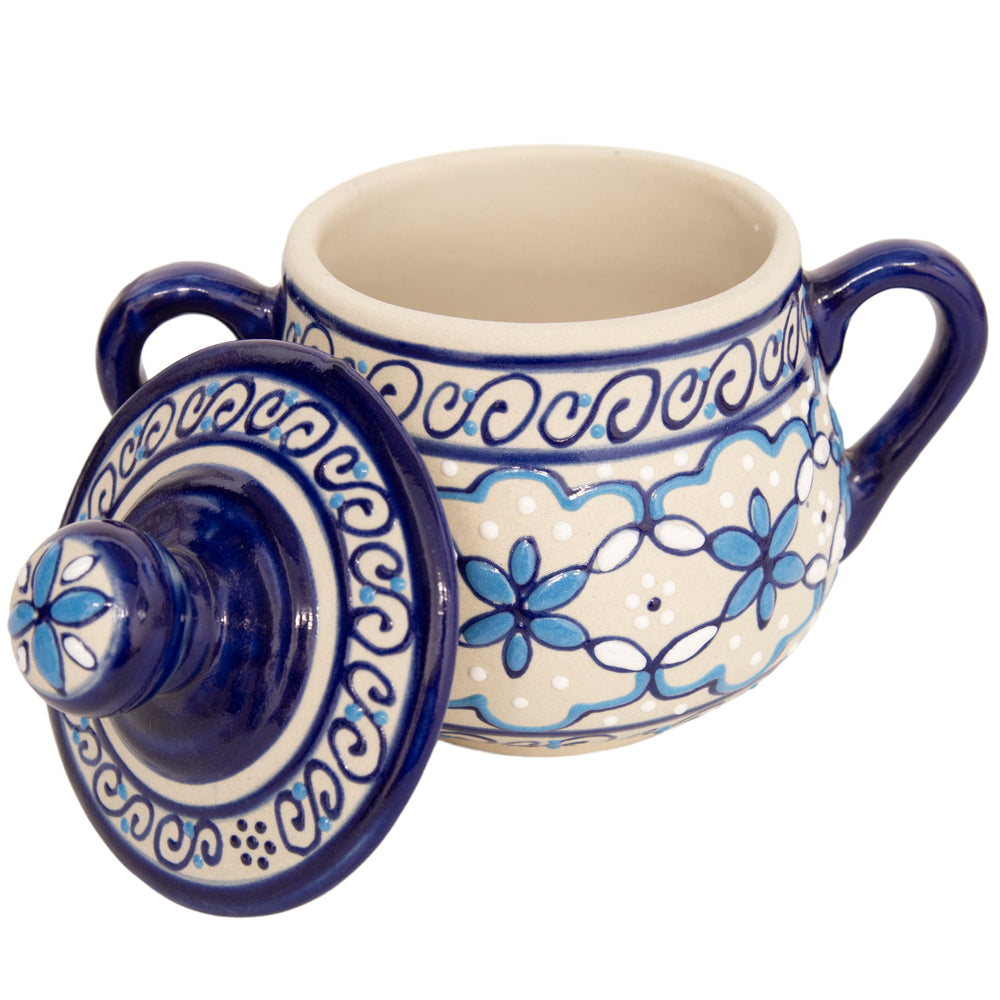 Coyoacán Hand-Painted Ceramic Krater Sugar Bowl