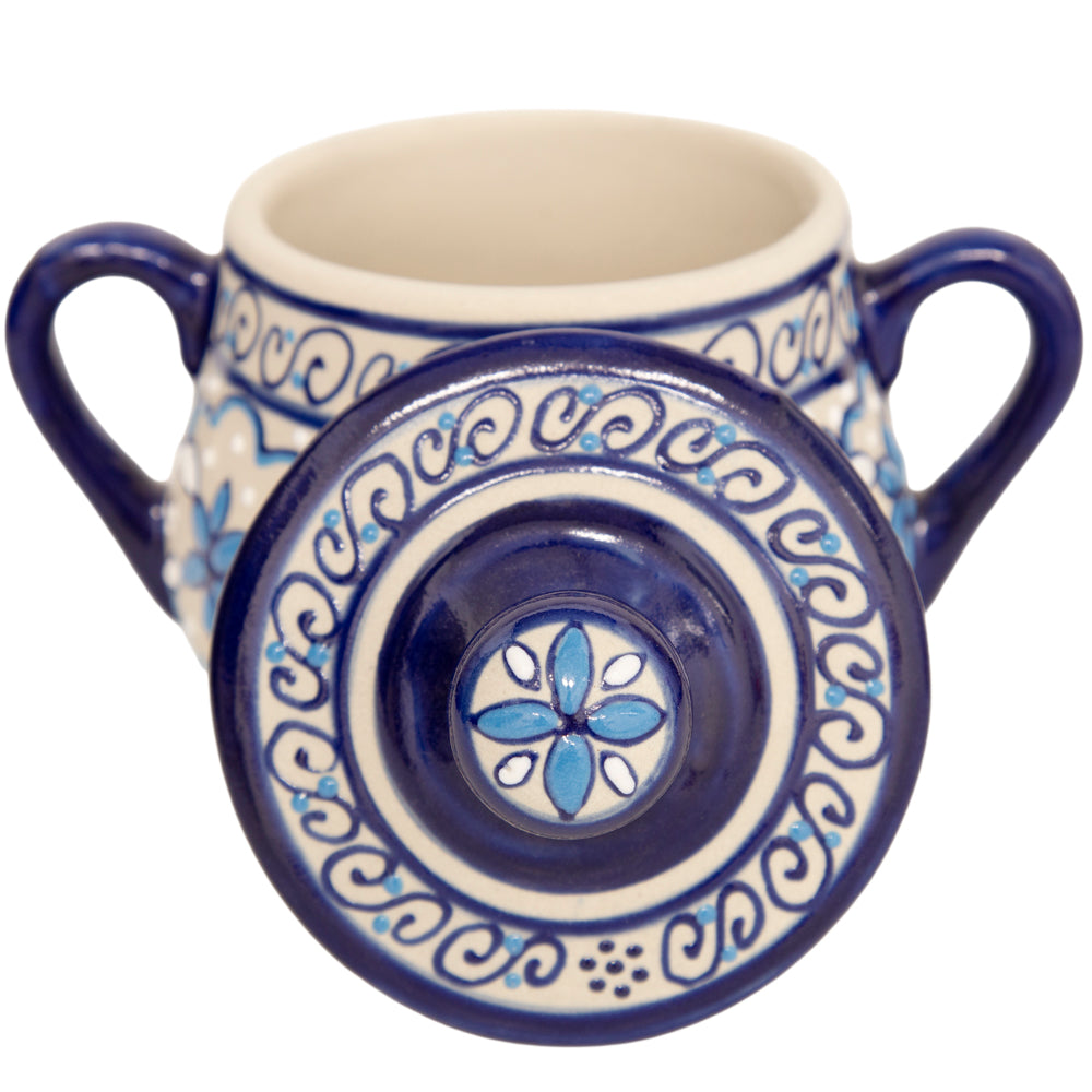 Coyoacán Hand-Painted Ceramic Krater Sugar Bowl