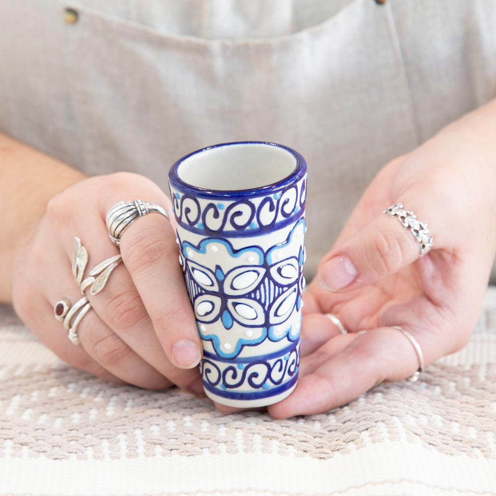 Coyoacán Hand-Painted Ceramic Shot Glass