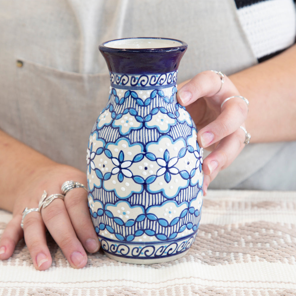 Coyoacán Hand-Painted Morelos Ceramic Vase