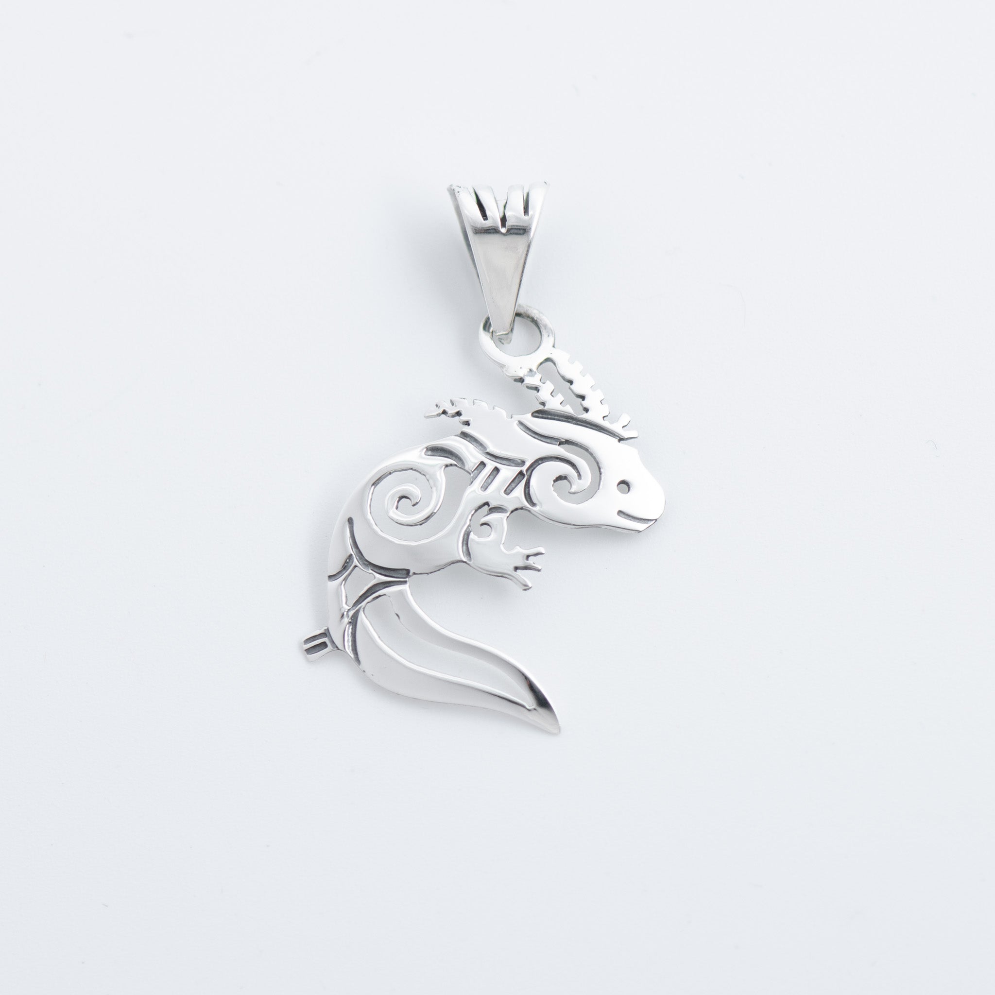 Sterling Silver Delicate Axolotl Pendant
