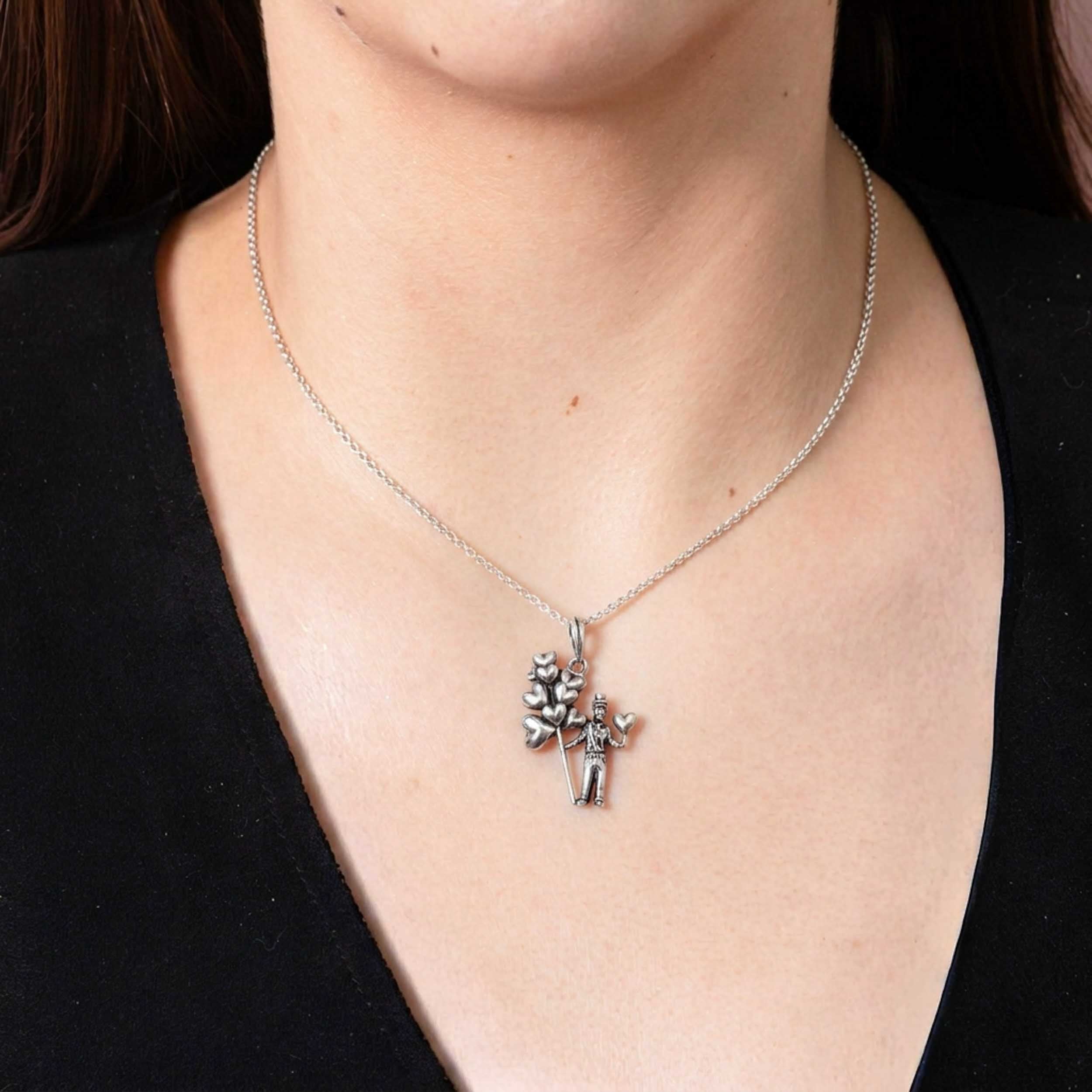 Sterling Silver Globero Heart Balloon Seller Pendant