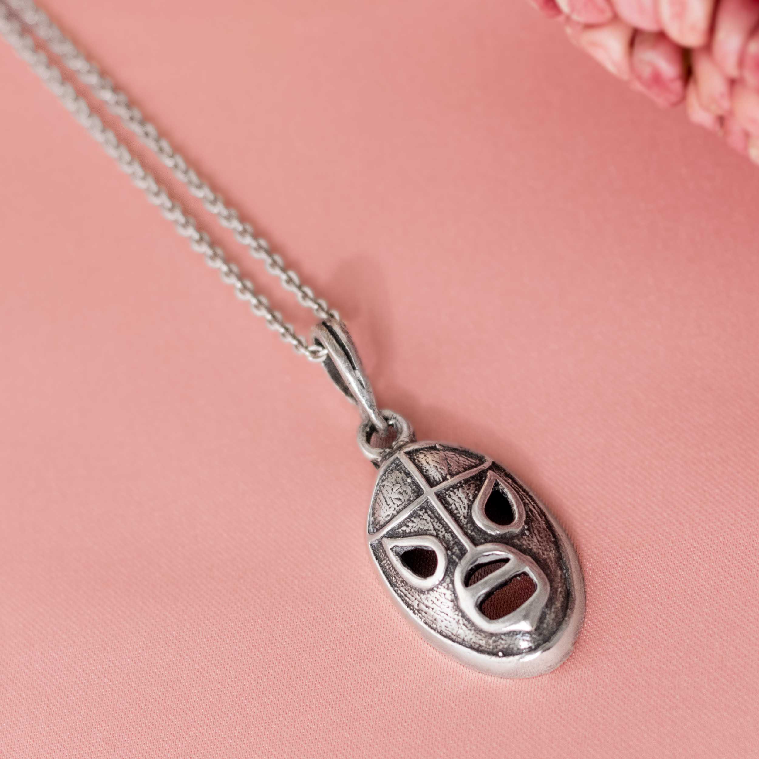 Sterling Silver Lucha Libre Mask Pendant