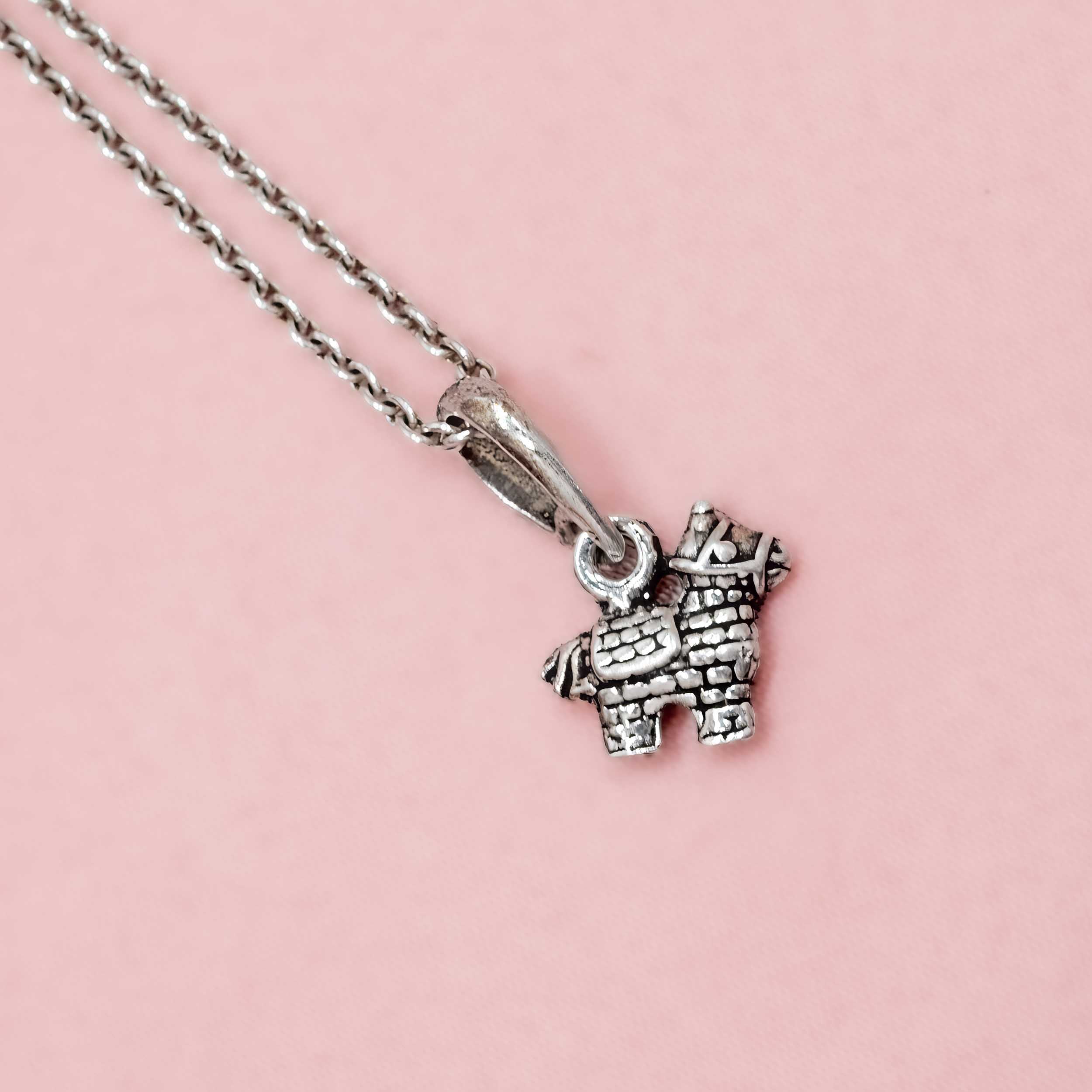 Sterling Silver Burrito Piñata Pendant