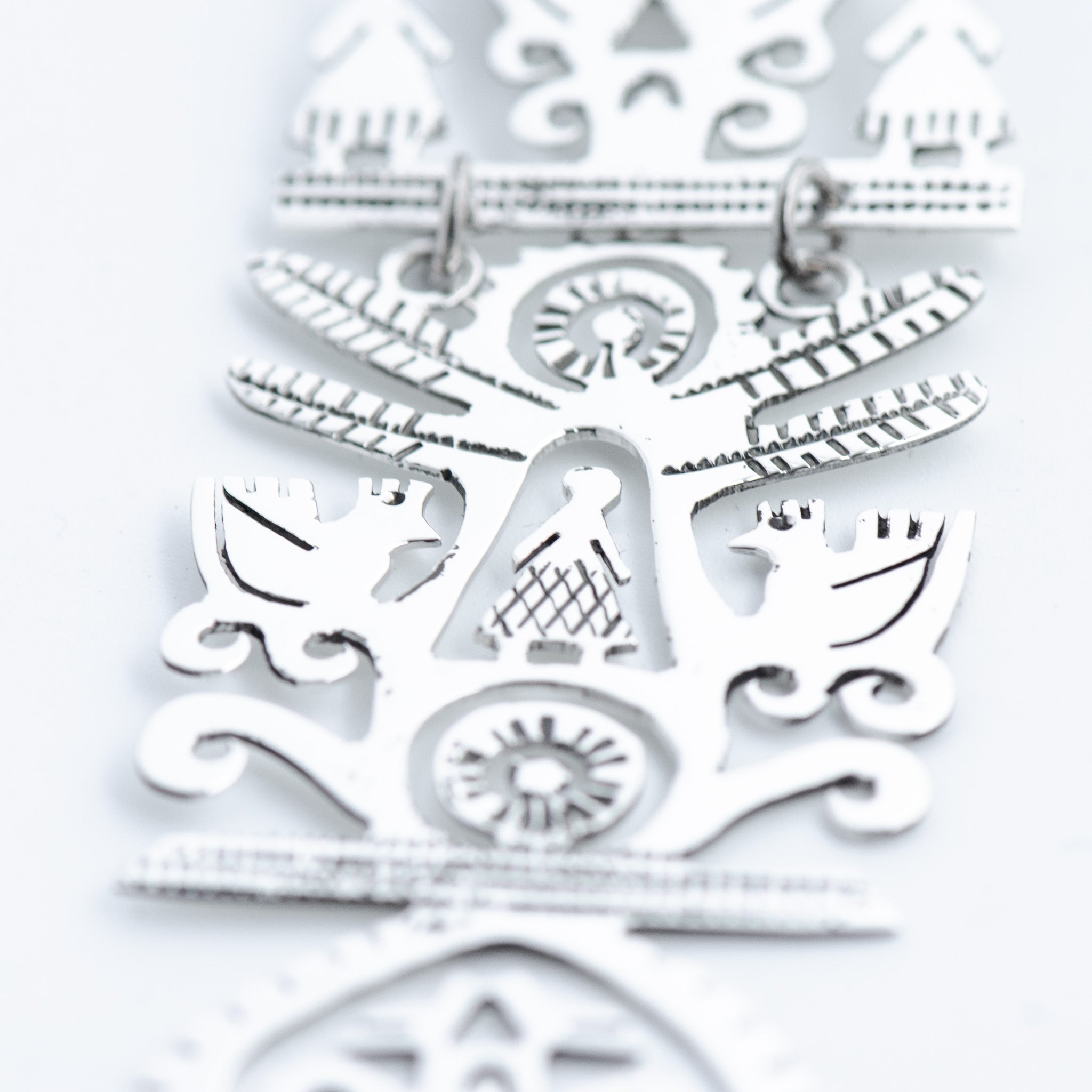 Sterling Silver Roots and Life Large Pendant