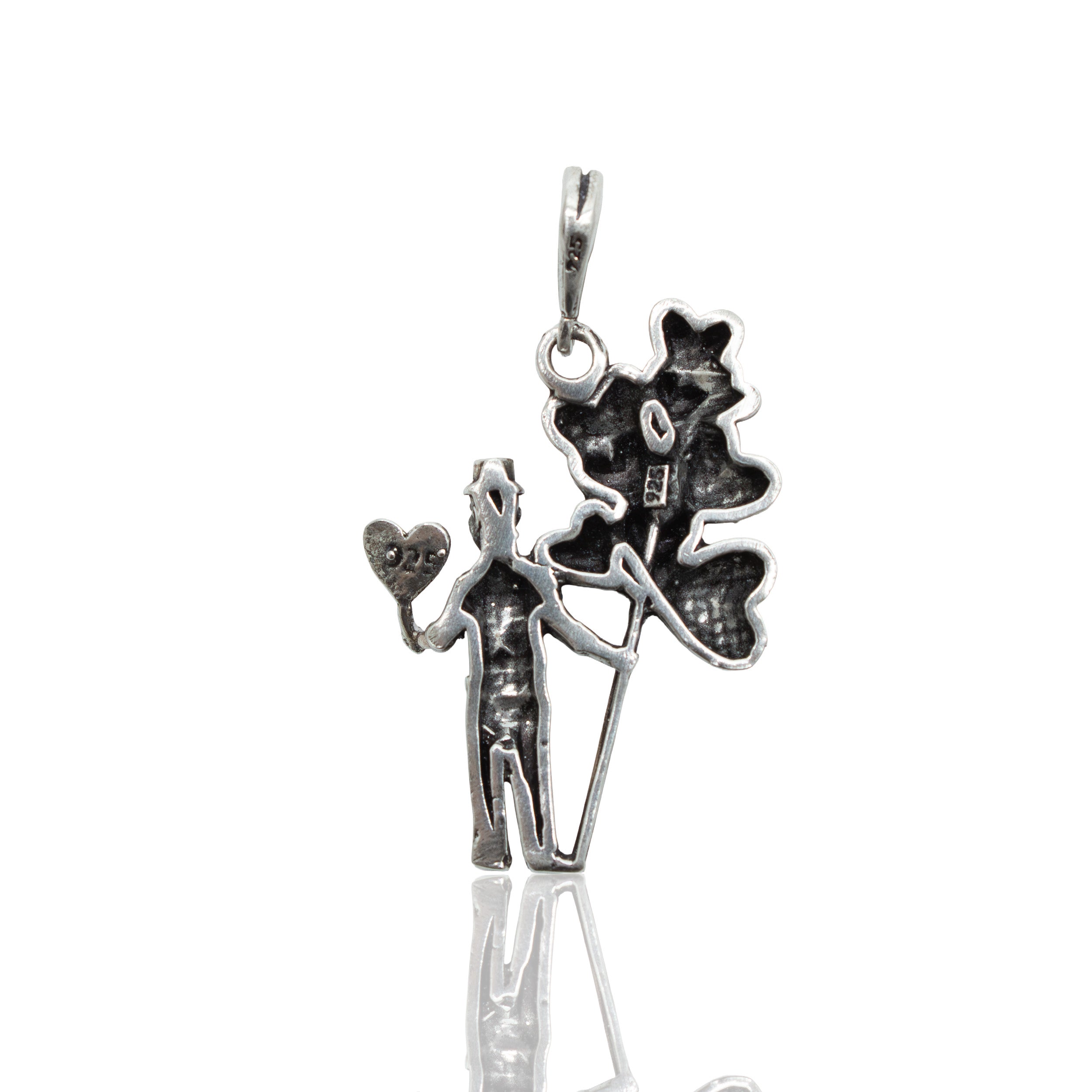 Sterling Silver Globero Heart Balloon Seller Pendant