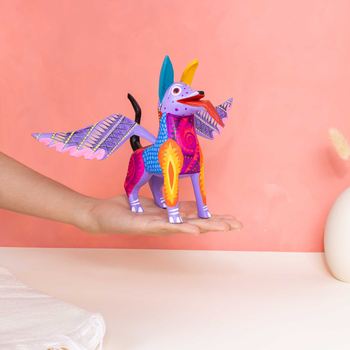 Alebrije Dante Dog with Frets and Wings