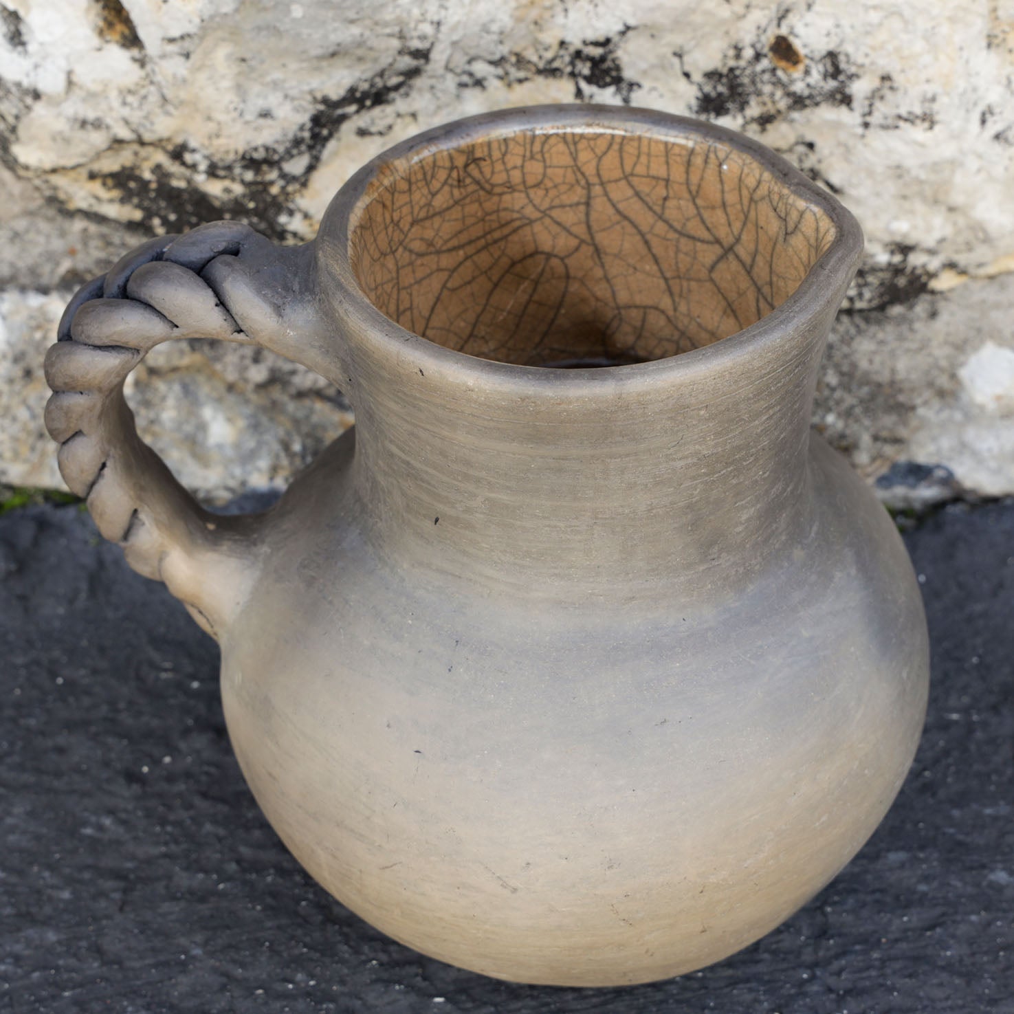 Trenzada Atzompa Clay Pitcher