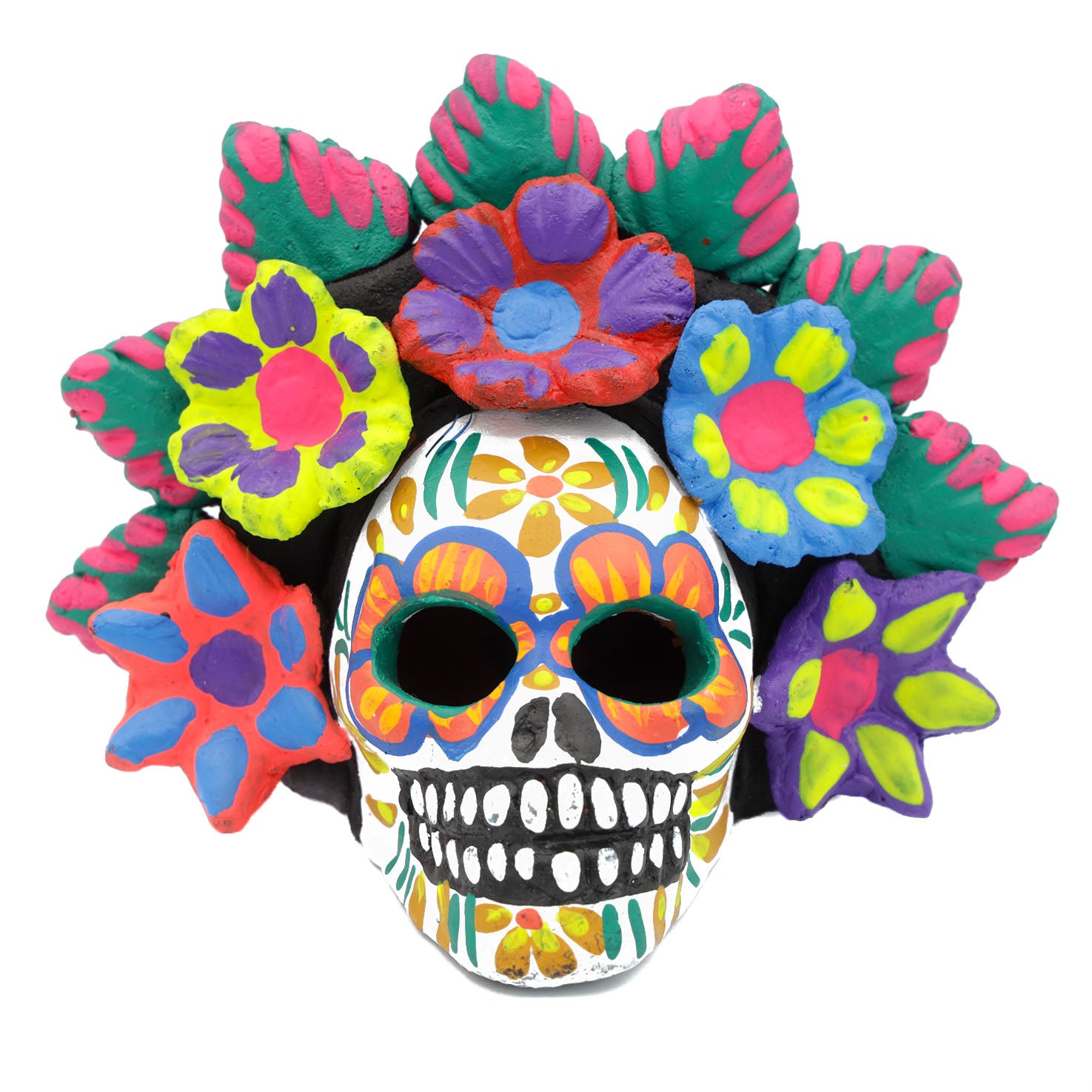 Royal Small Capula Clay Sugar Skull with Crown