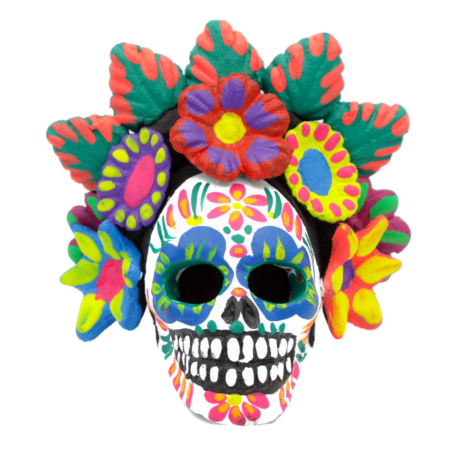 Royal Small Capula Clay Sugar Skull with Crown