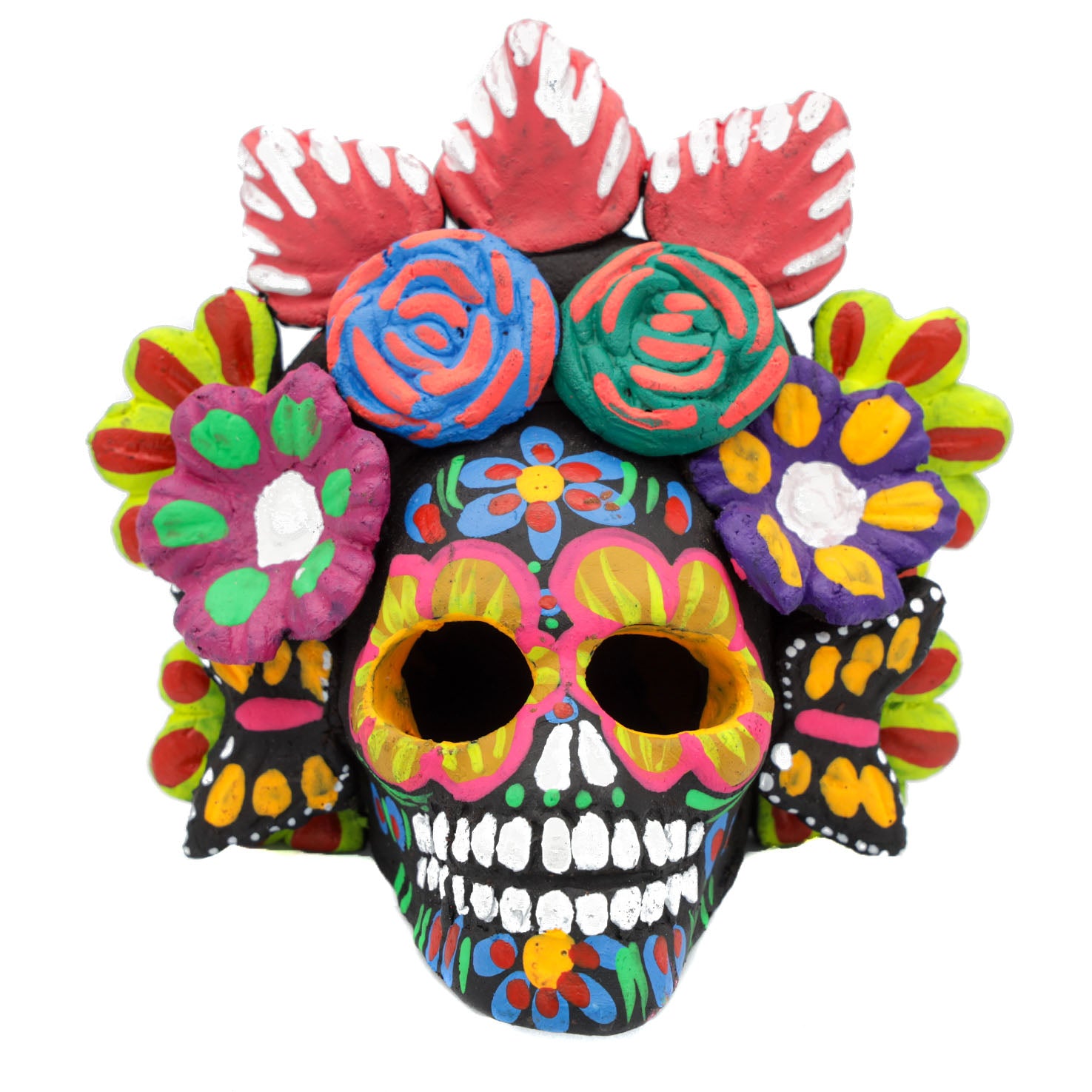 Royal Small Capula Clay Sugar Skull with Crown