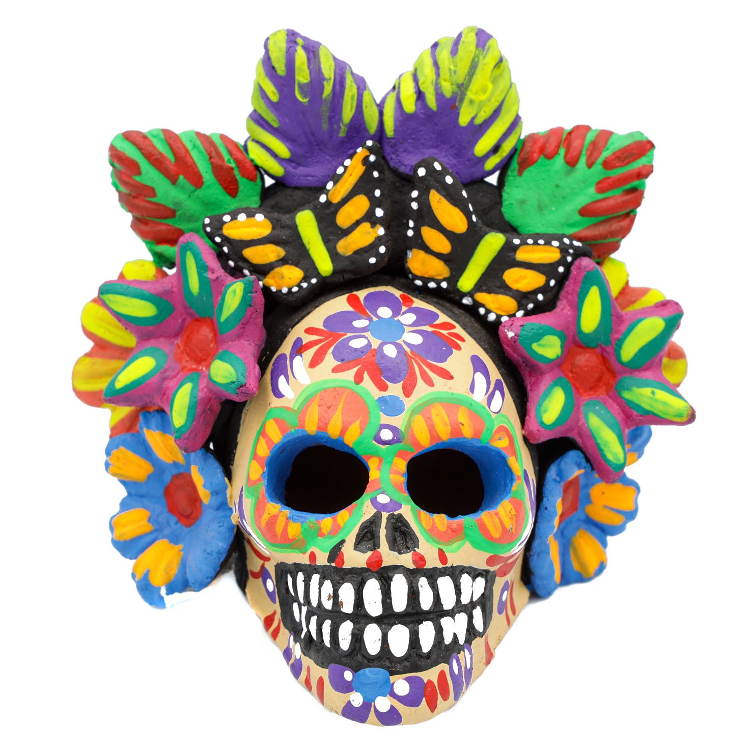 Royal Small Capula Clay Sugar Skull with Crown