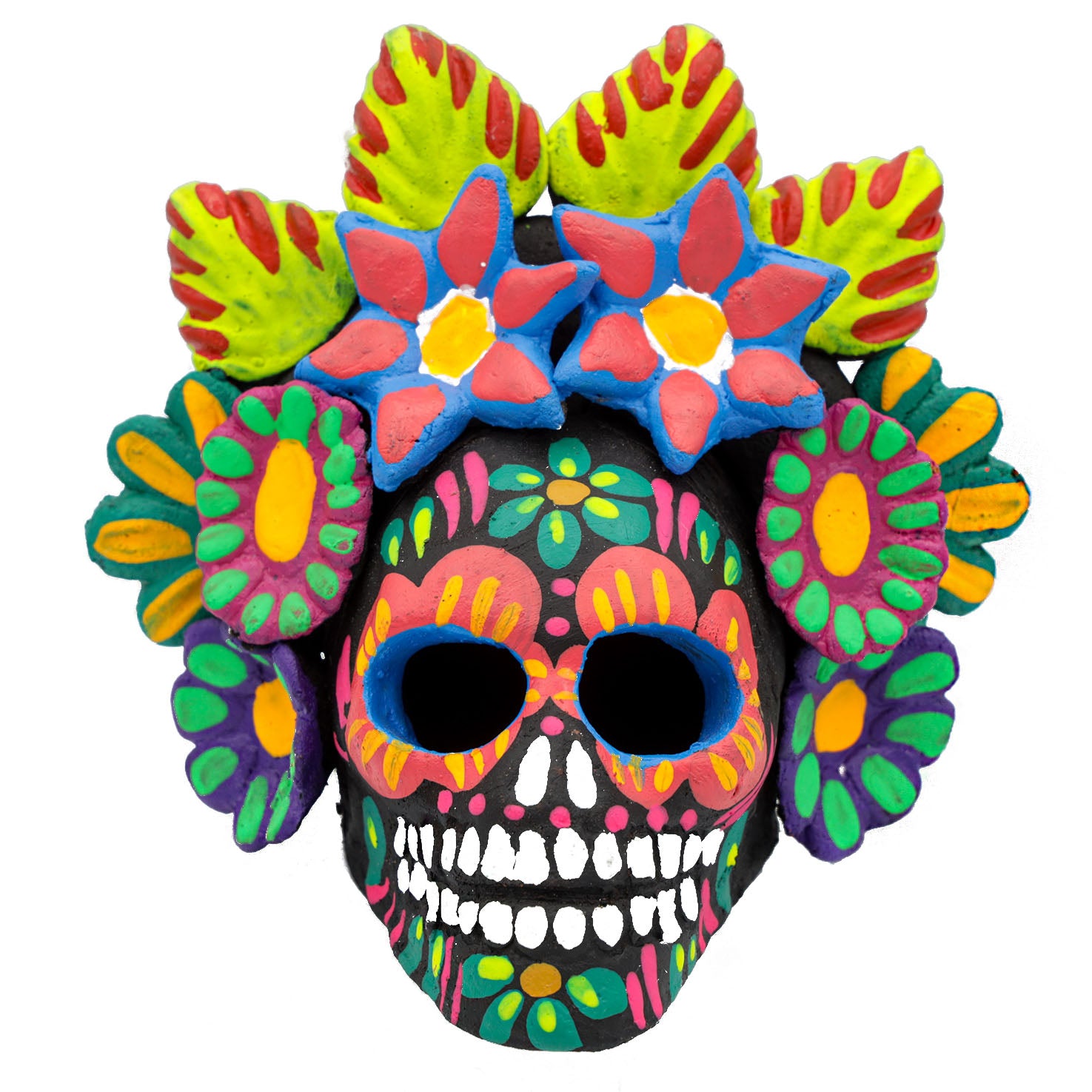 Royal Small Capula Clay Sugar Skull with Crown